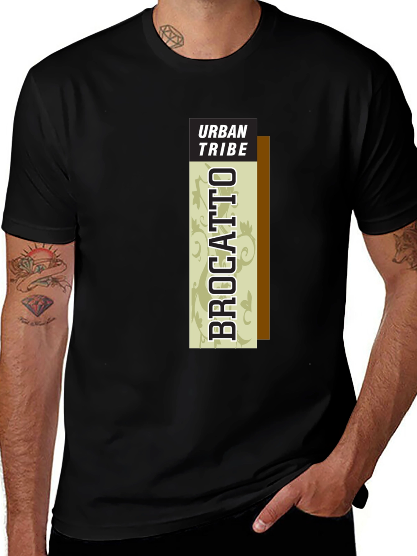 Variant 24 of Urban Tribe Brocatto Graphic Tee - Modern Casual Style