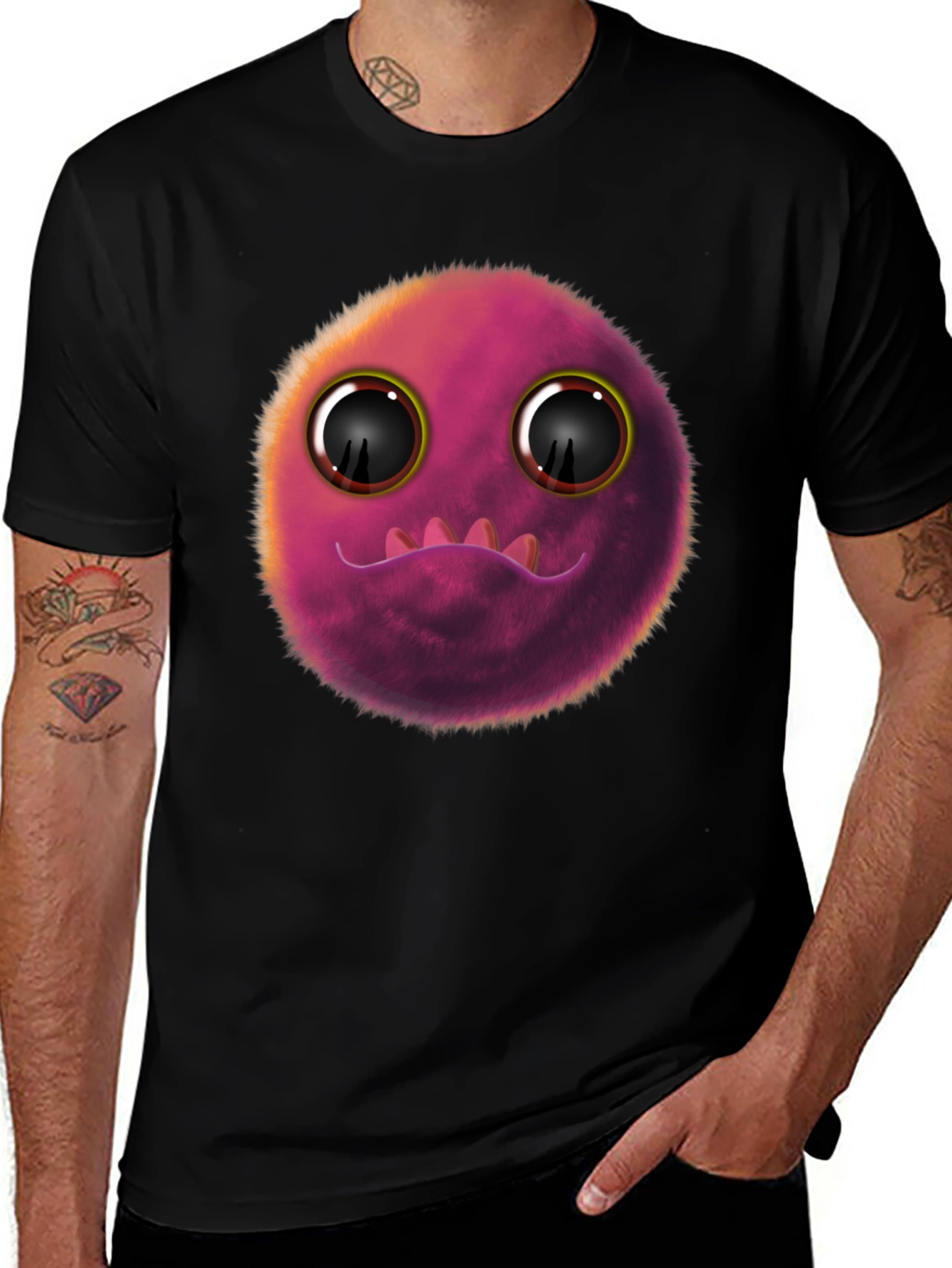 Variant 23 of Fuzzy Monster Graphic Tee - Fun Novelty T-Shirt