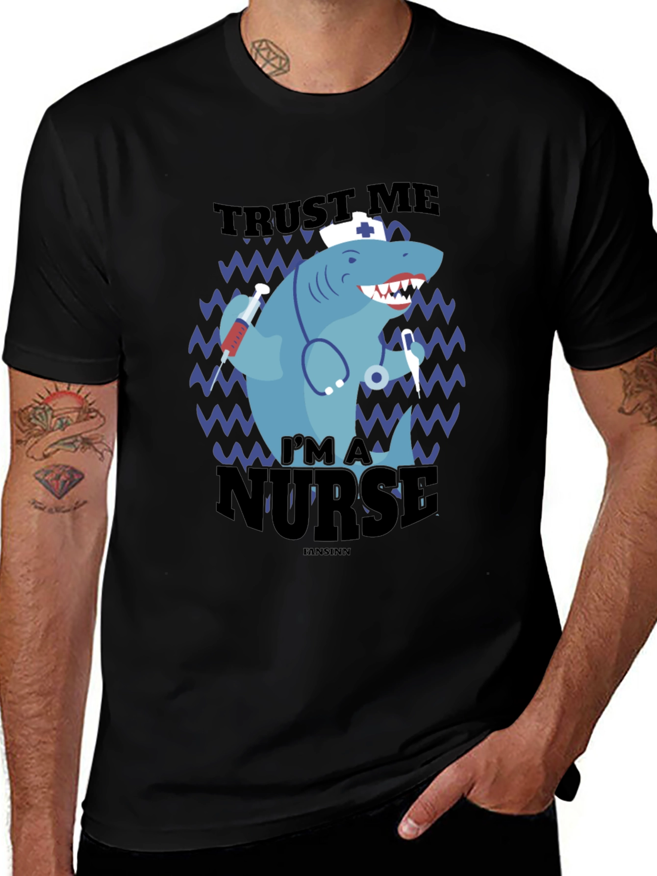 Variant 7 of Trust Me I'm A Nurse Shark Novelty T-Shirt