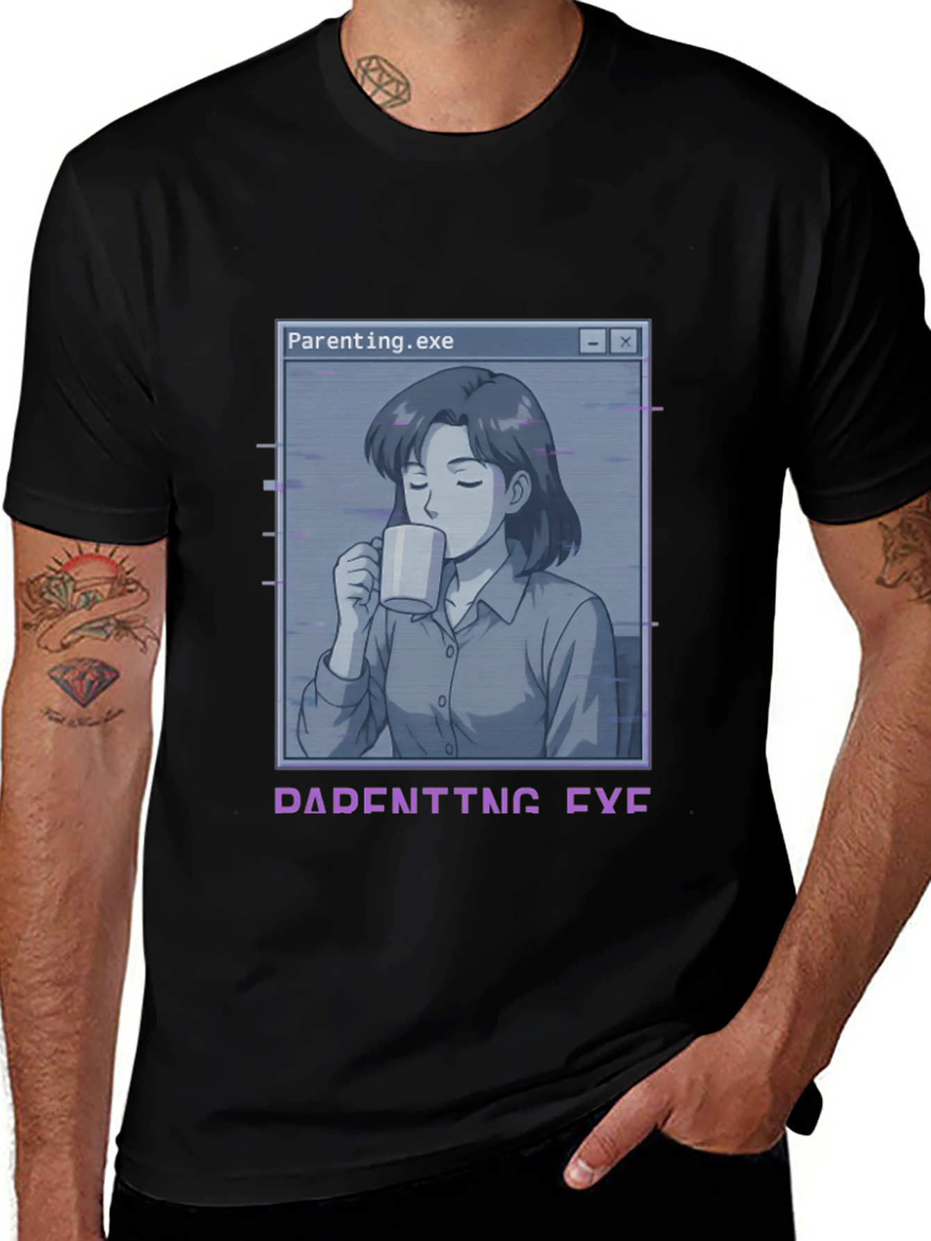 Variant 9 of Parenting.exe T-Shirt - Vaporwave Aesthetic