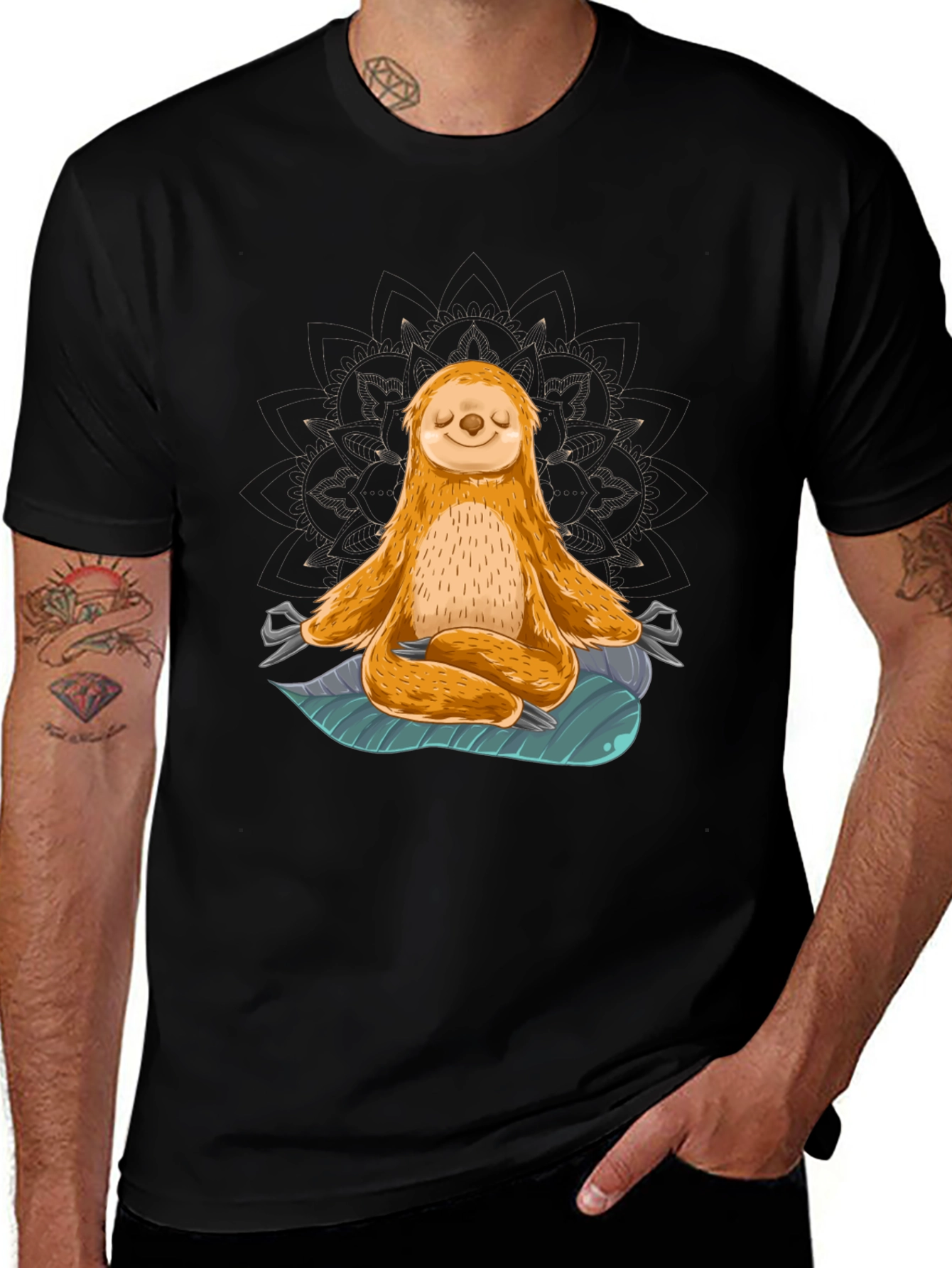 Variant 11 of Meditating Sloth Graphic Tee