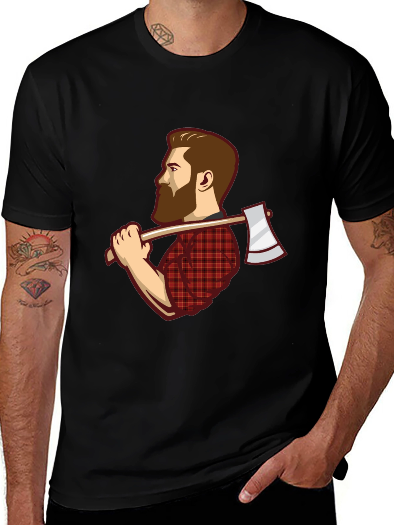 Variant 13 of Lumberjack Graphic Tee - Axe Wielding Woodcutter