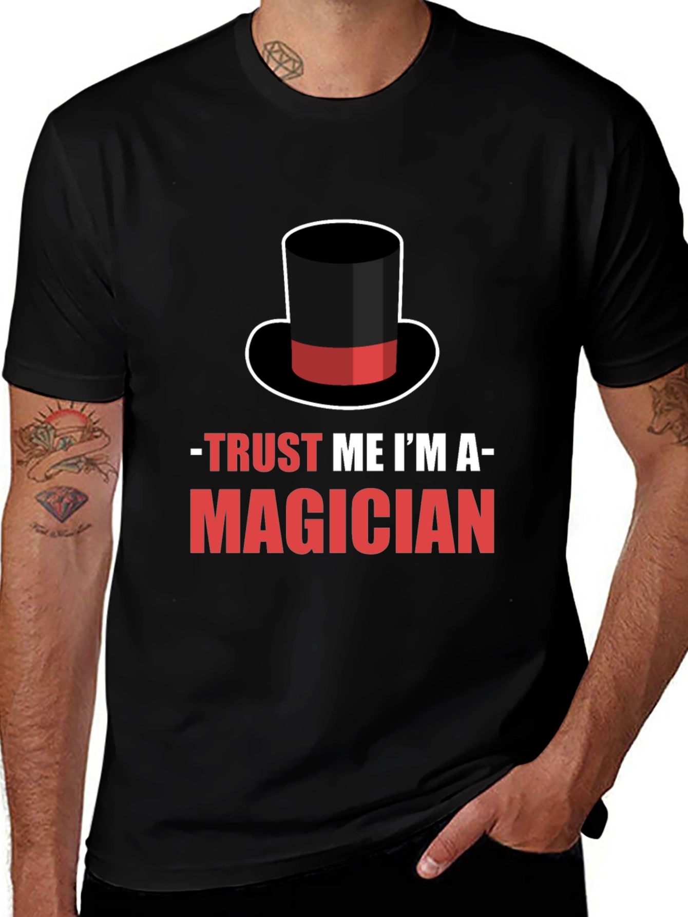 Black Trust Me I'm A Magician T-Shirt main image