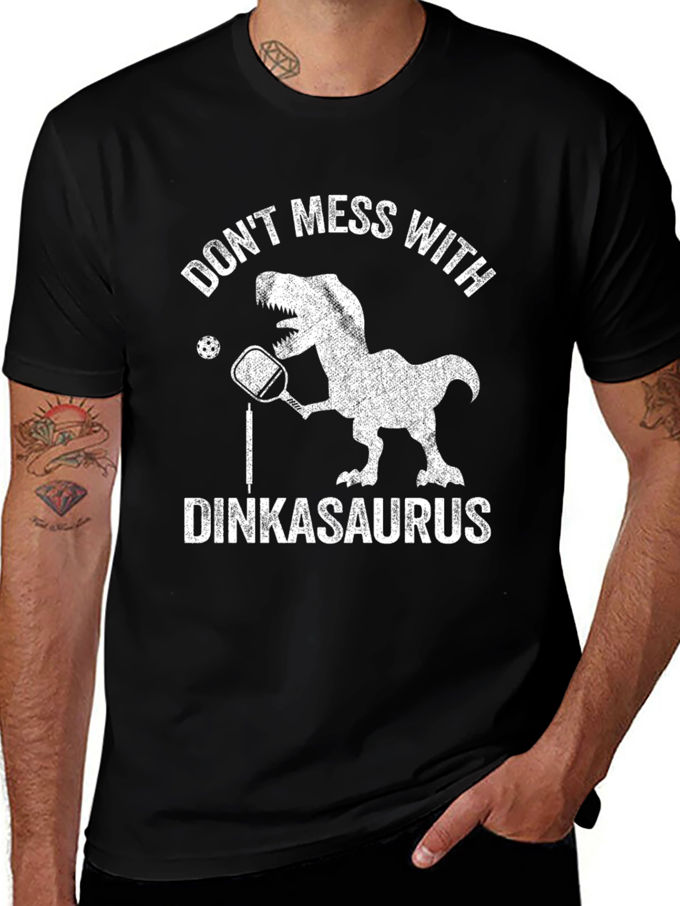 Variant 22 of Dinkasaurus T-Shirt - Funny Pickleball Dinosaur Tee