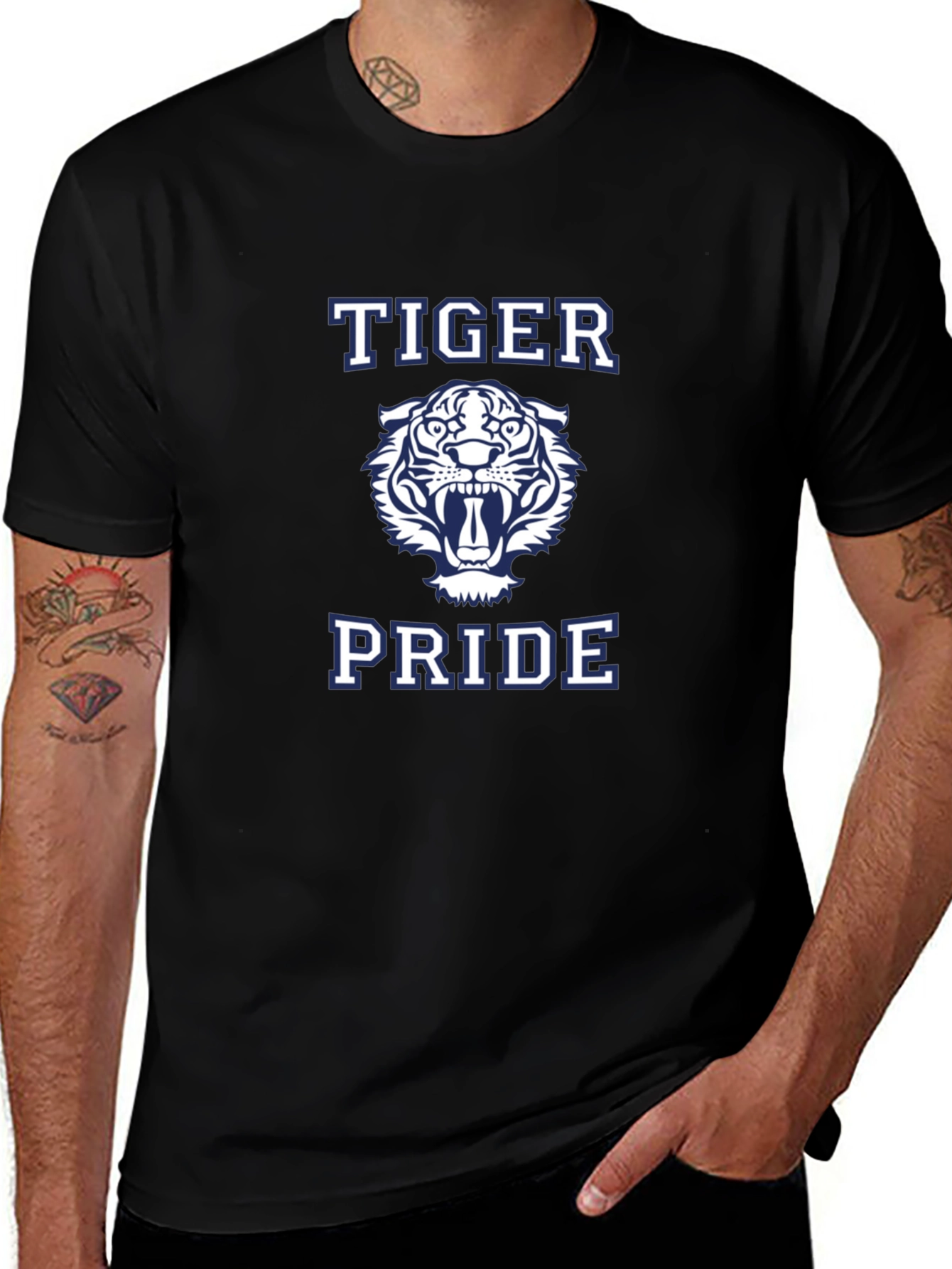 Variant 19 of Tiger Pride Graphic T-Shirt - Black