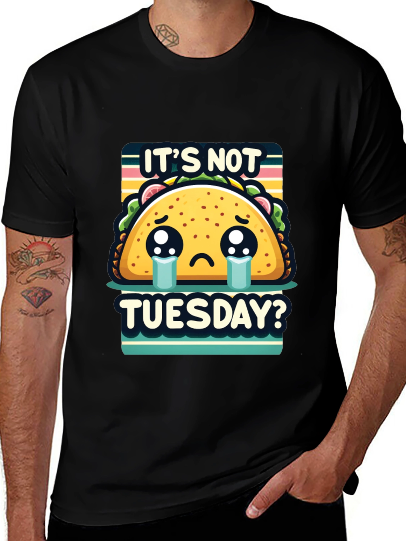 Variant 14 of It's Not Tuesday Taco T-Shirt - Sad Taco Graphic Tee
