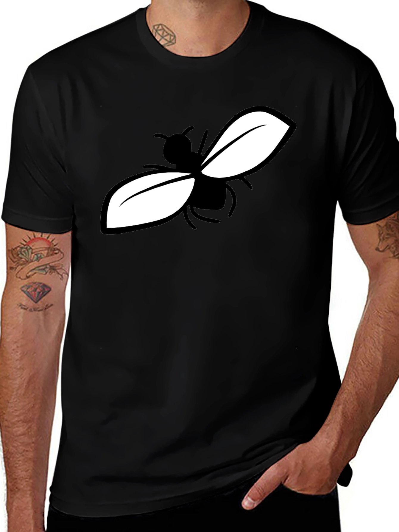 Variant 30 of Fly Graphic Tee - Stylish Black Cotton Blend T-Shirt
