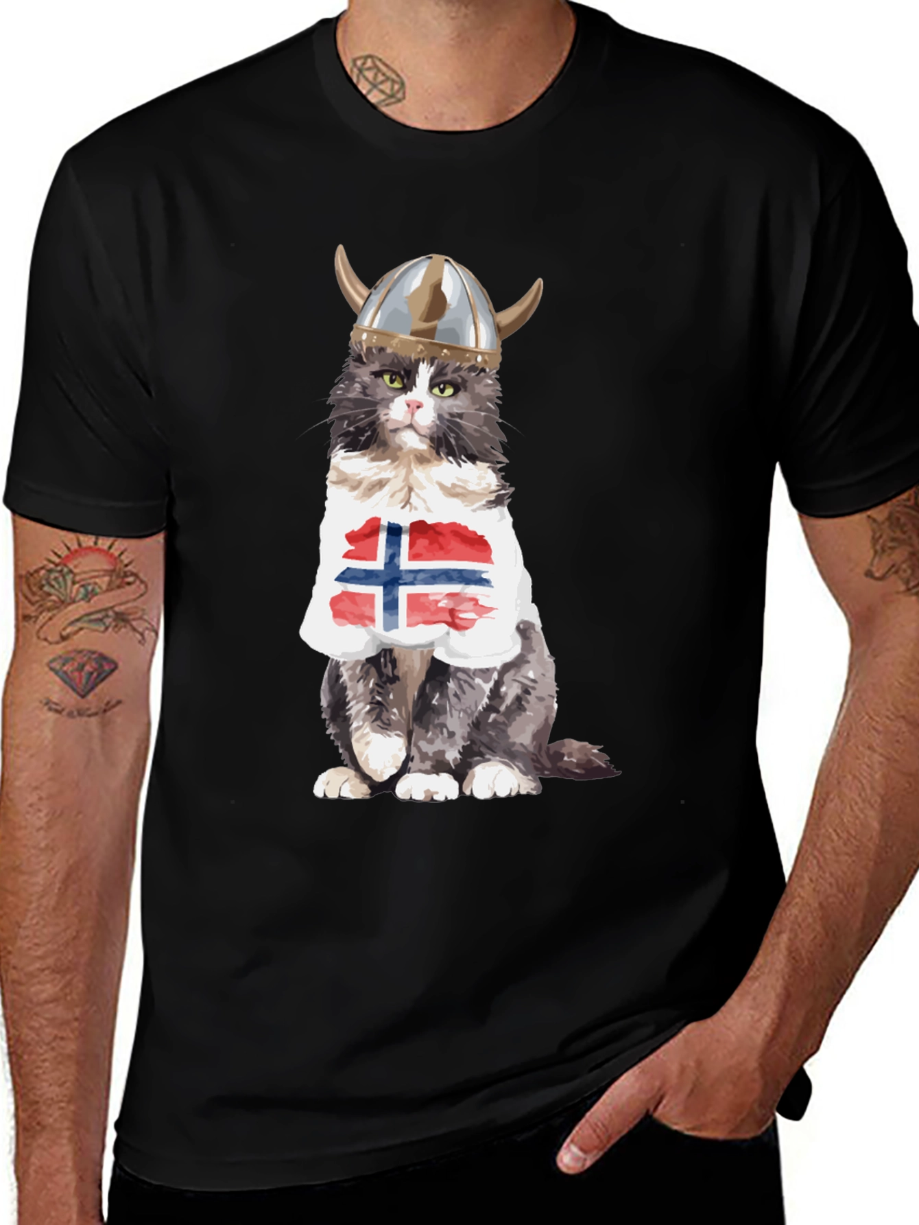 Variant 11 of Viking Cat T-Shirt