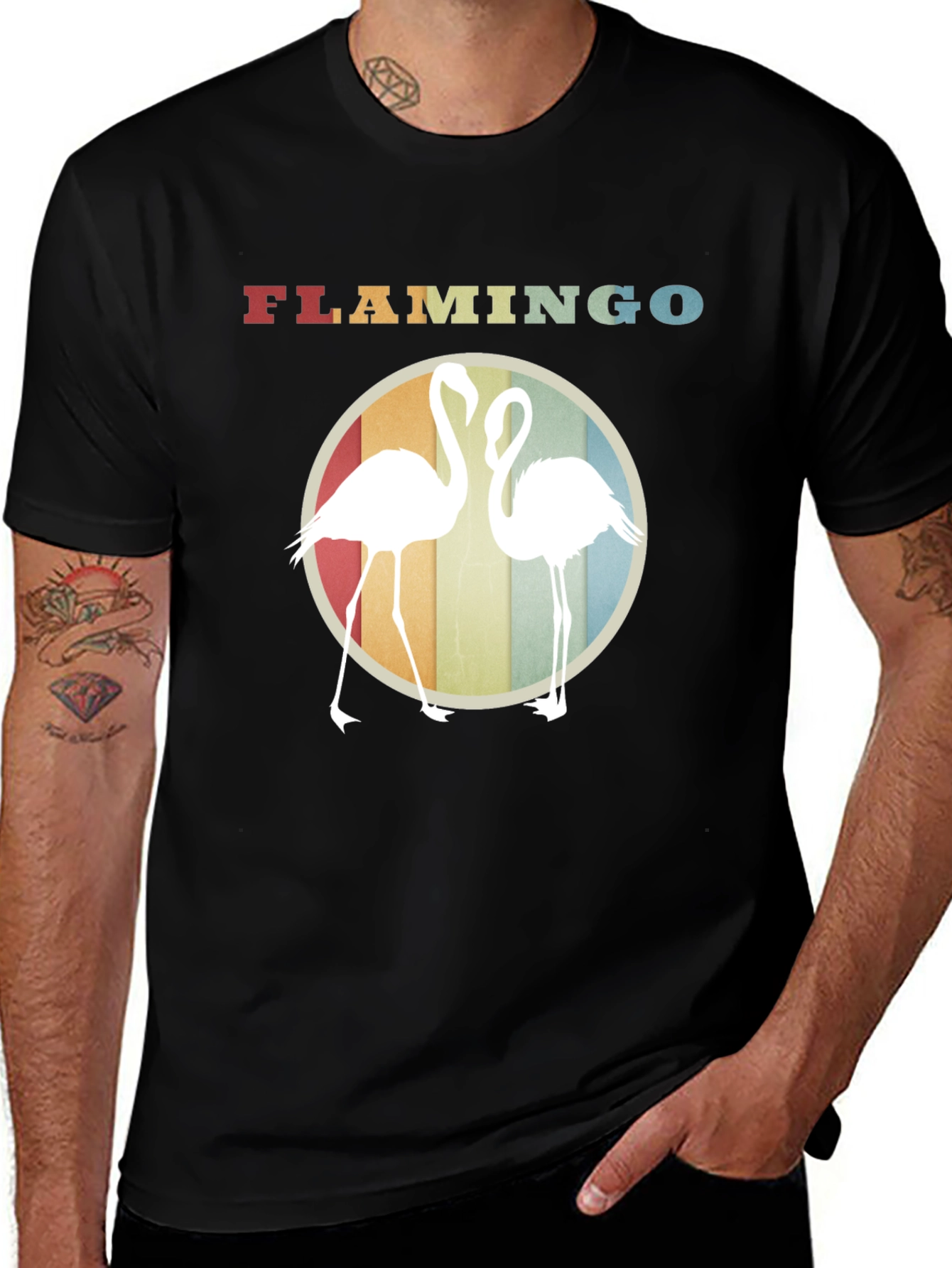 Variant 28 of Retro Flamingo T-Shirt - Stylish Graphic Tee