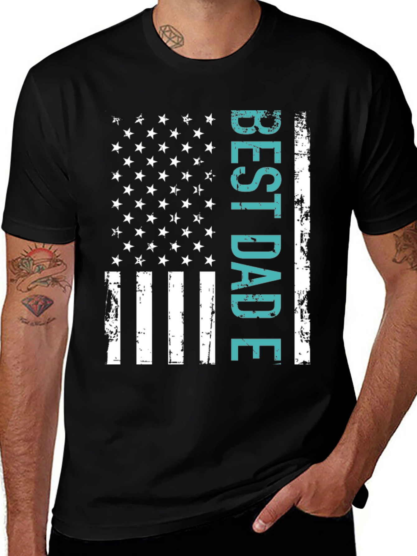 Variant 28 of Best Dad Ever Patriotic T-Shirt