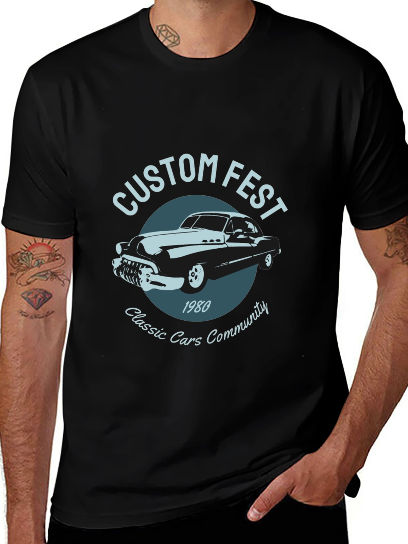 Variant 28 of Custom Fest Classic Cars T-Shirt - 1980 Design