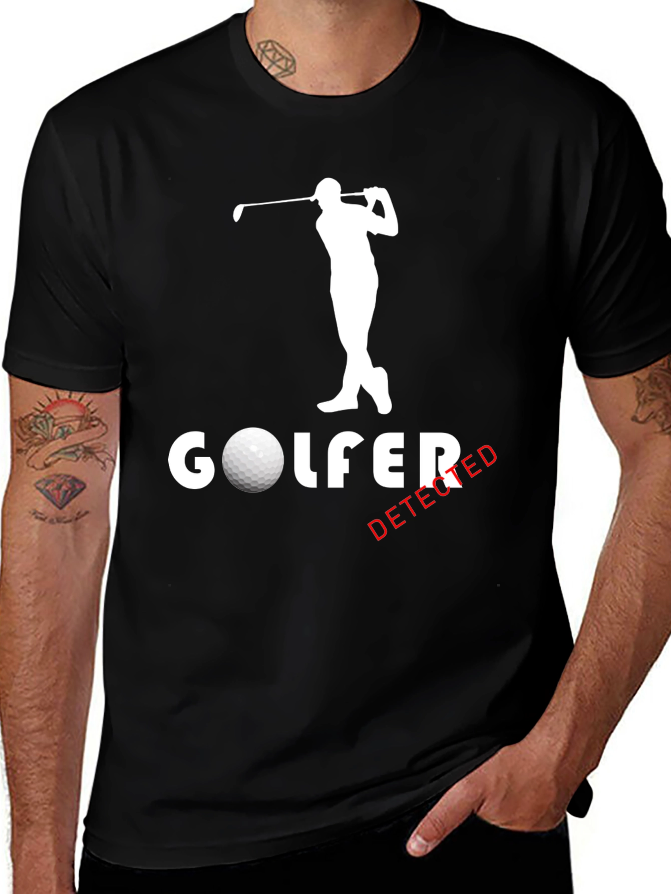 Variant 15 of Golfer Detected Graphic T-Shirt