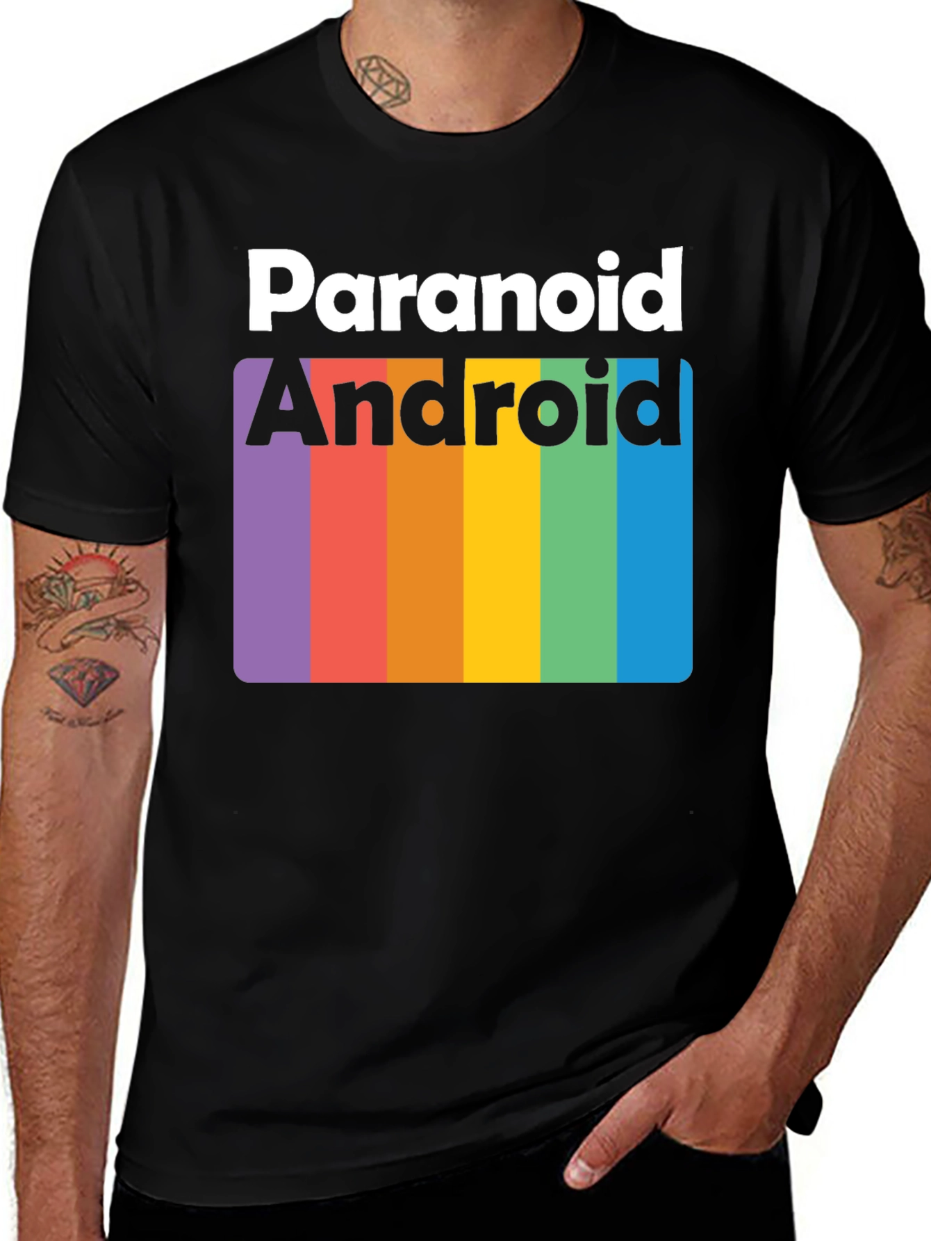 Paranoid Android Rainbow T-Shirt