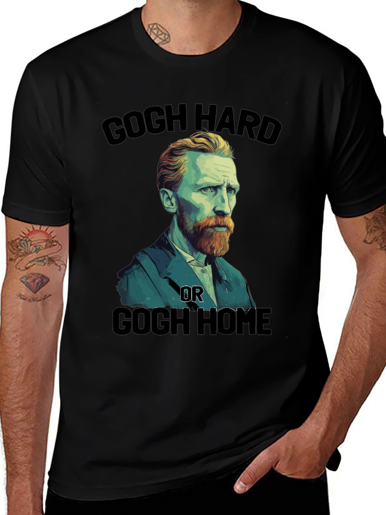 Variant 16 of Gogh Hard T-Shirt: Artistic Style
