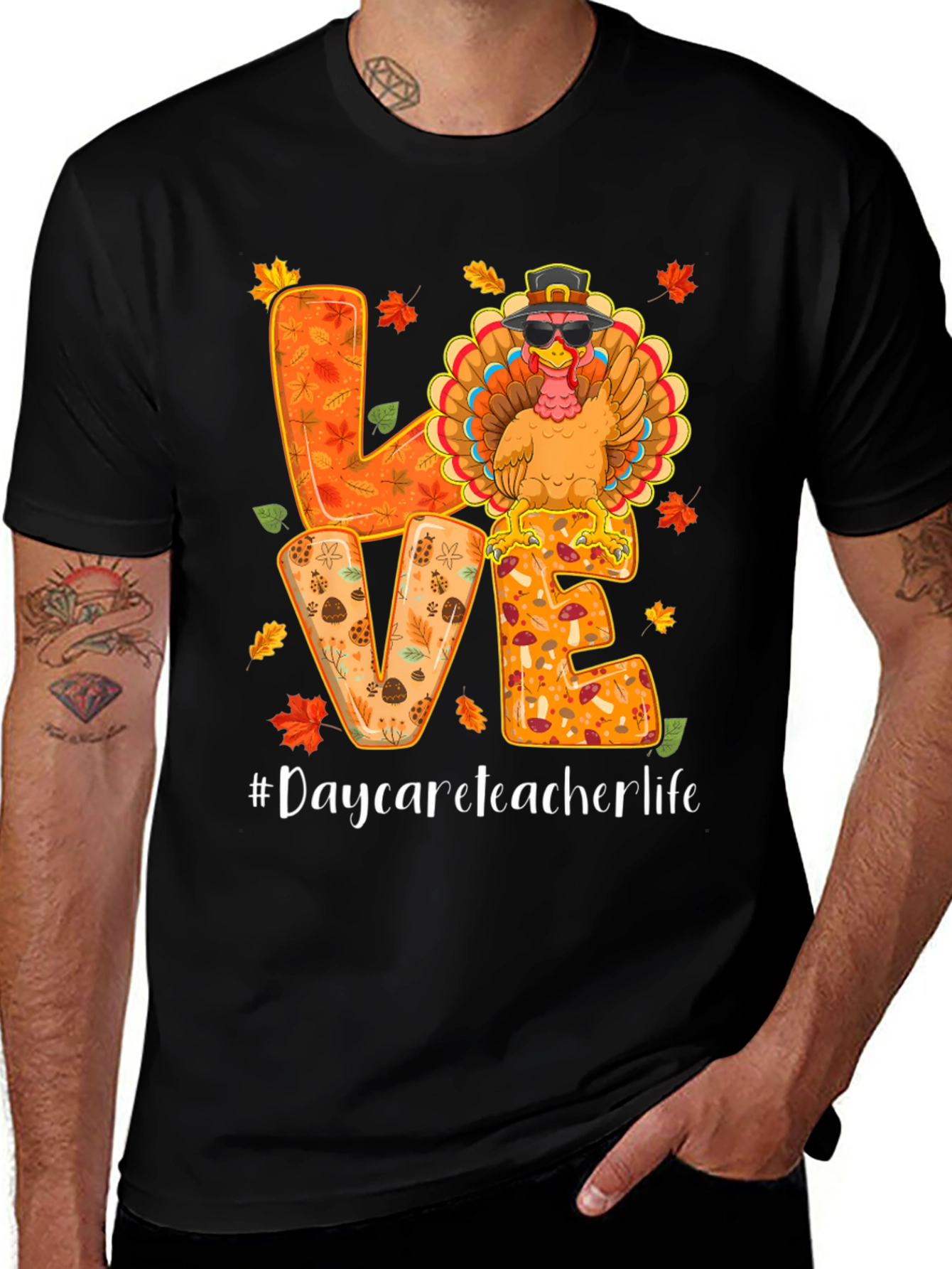 Variant 20 of Daycare Teacher Life Thanksgiving Turkey T-Shirt