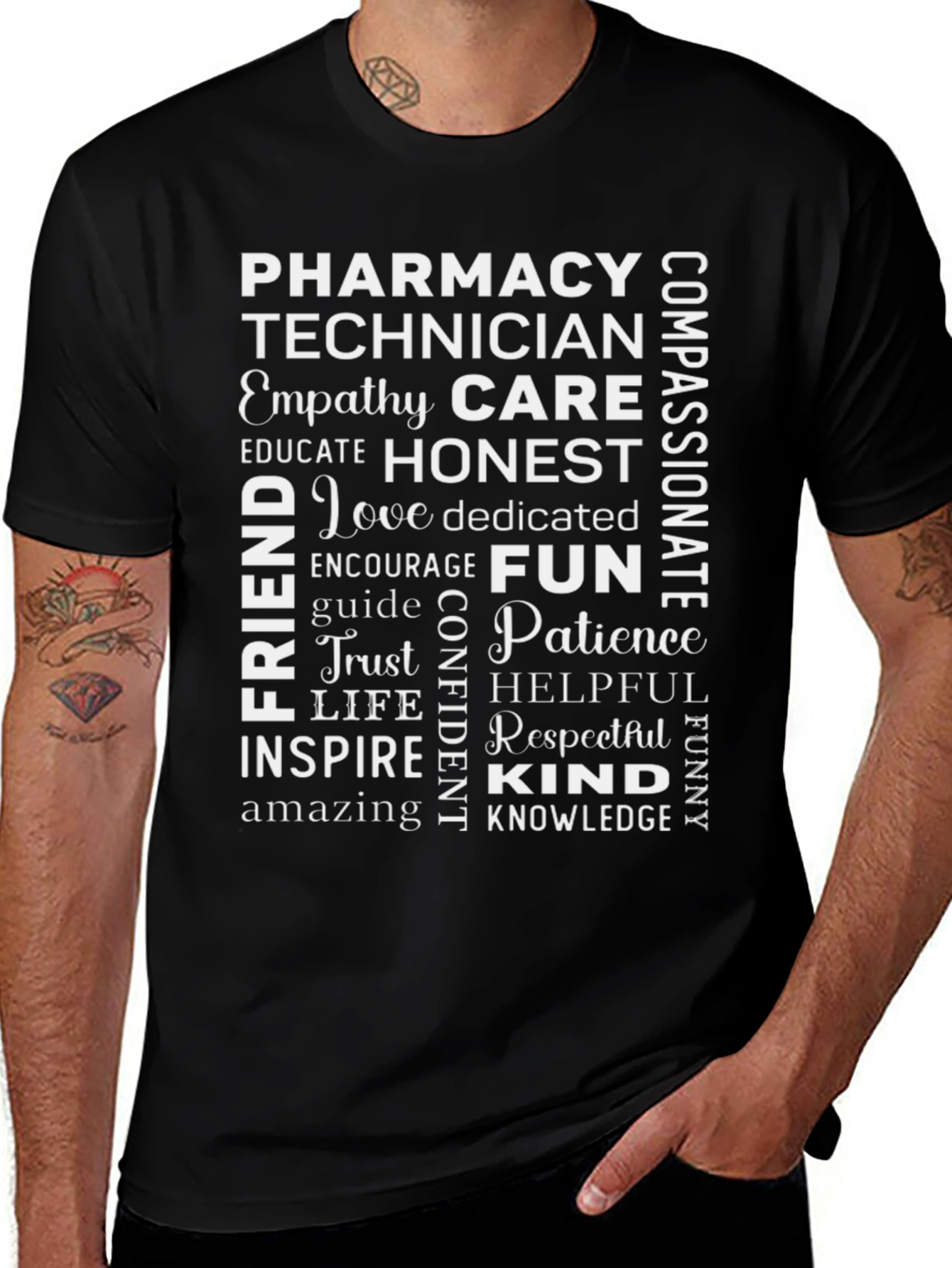 Variant 14 of Pharmacy Technician Word Art T-Shirt