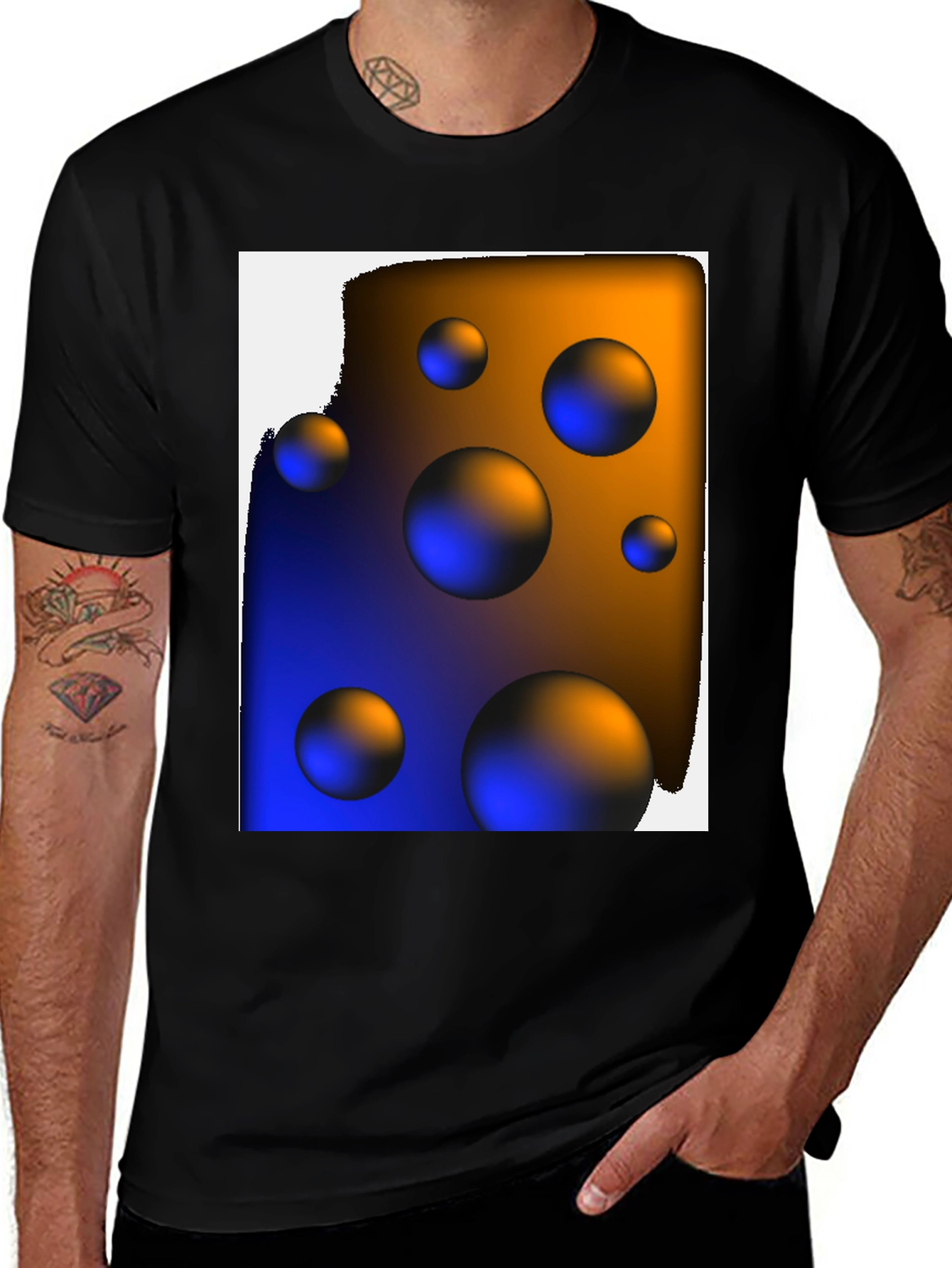 Variant 12 of Abstract Spheres Graphic T-Shirt