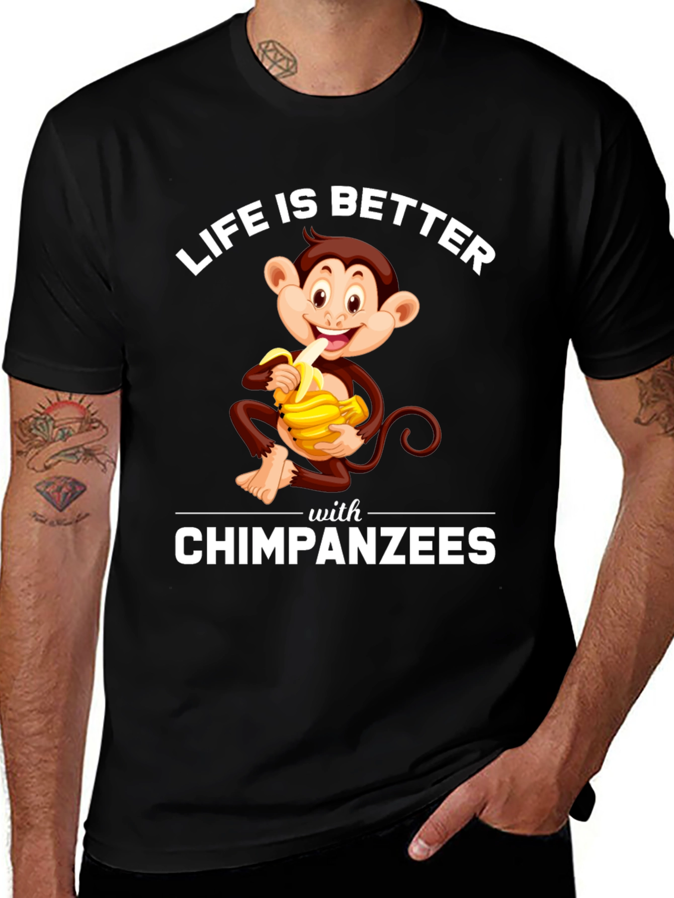Variant 7 of Chimpanzee T-Shirt - Life is Better with Chimpanzees