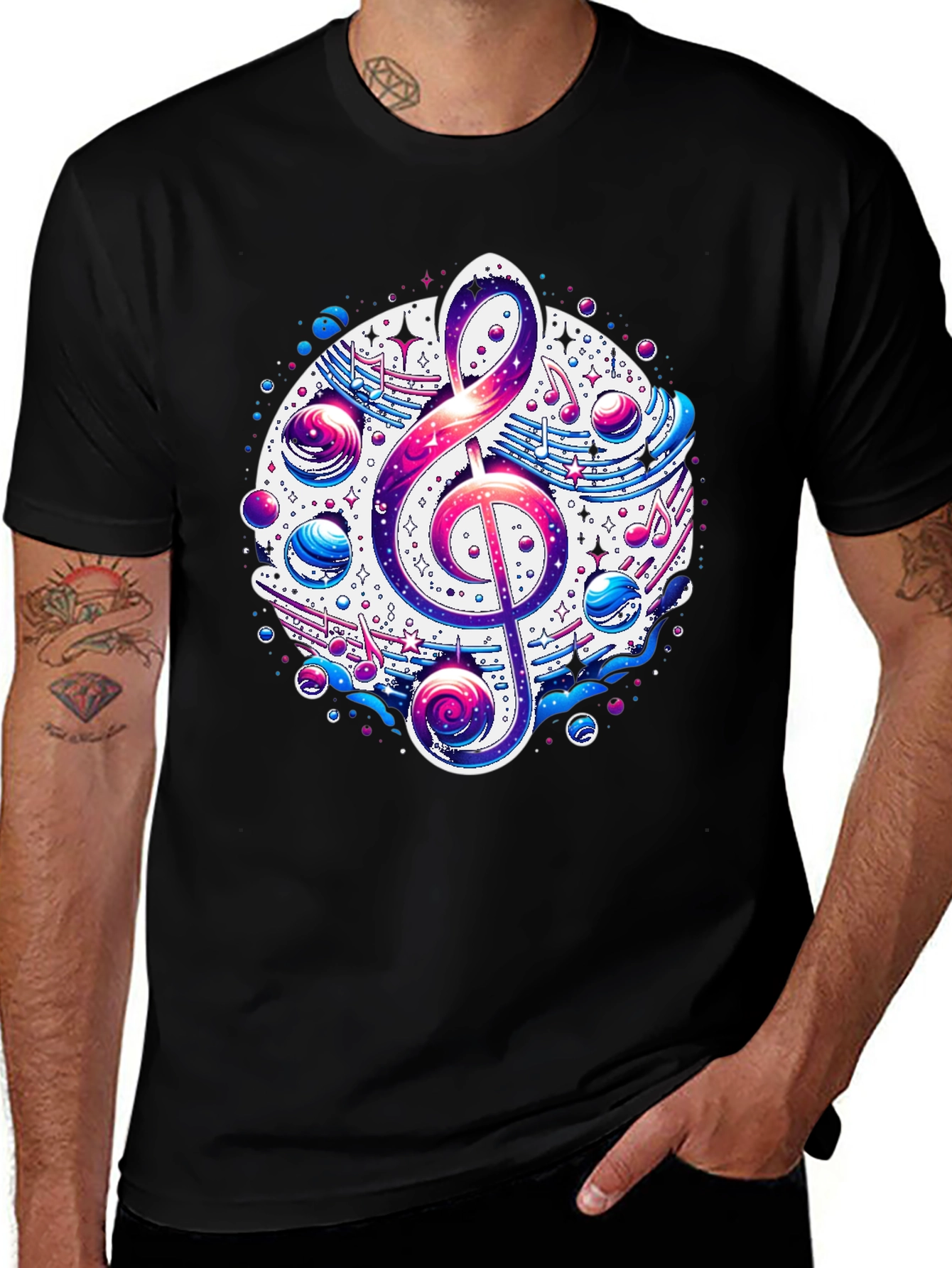 Variant 12 of Treble Clef Graphic Tee - Music Lover's Shirt