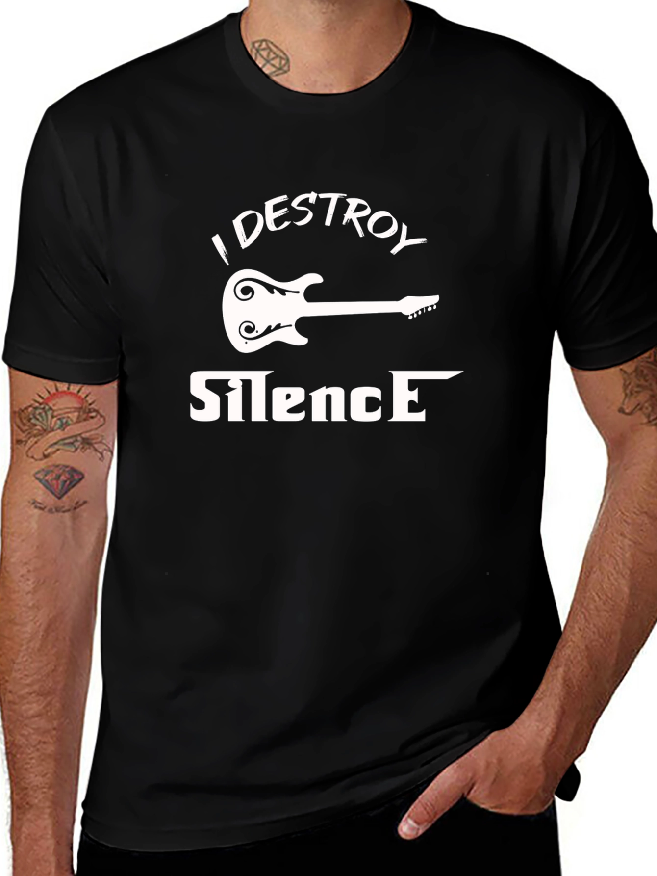 I Destroy Silence Guitar Graphic T-Shirt