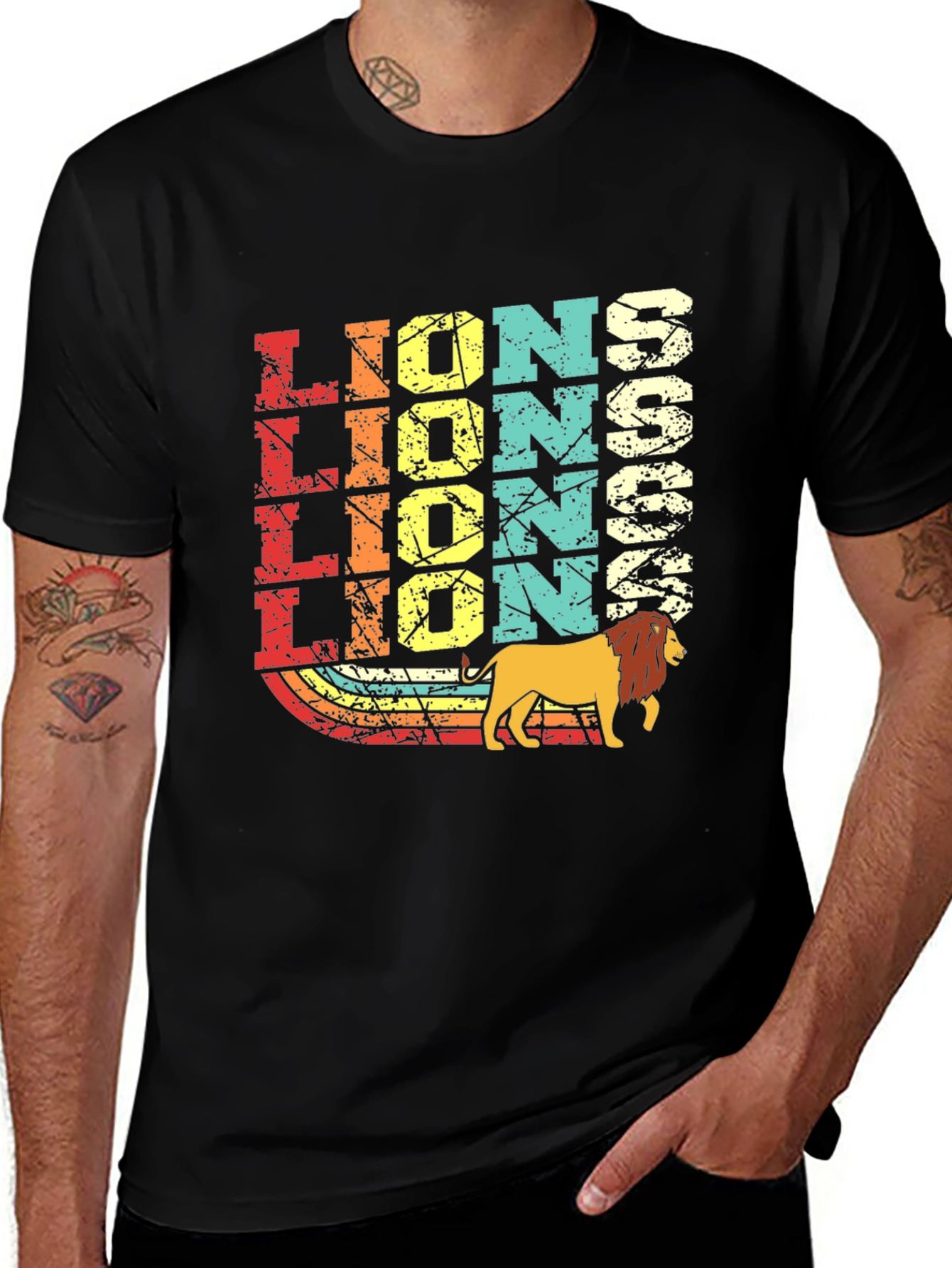 Variant 21 of Retro Lions T-Shirt, Vintage Style Graphic Tee