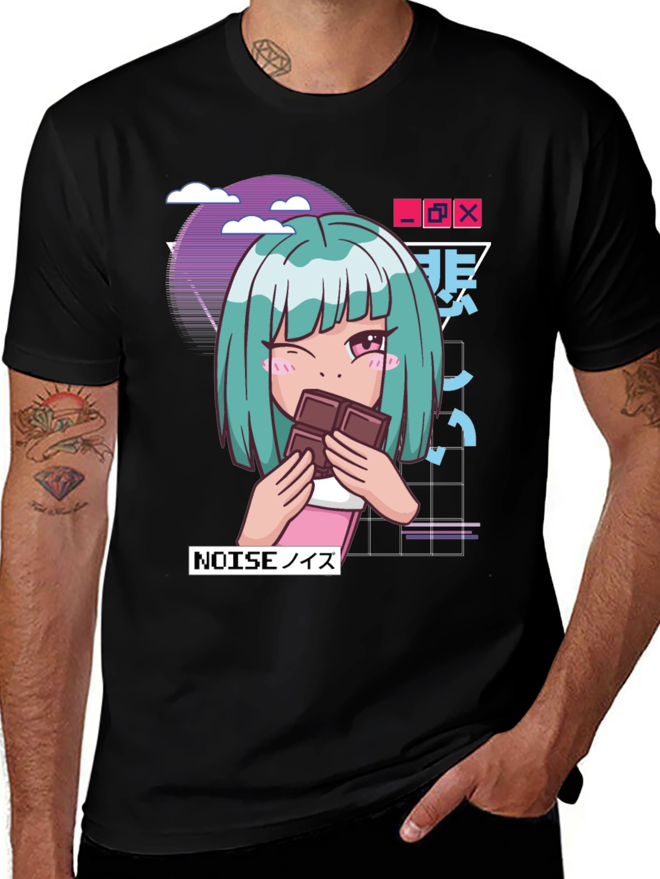 Variant 3 of Anime Girl Chocolate Graphic Tee