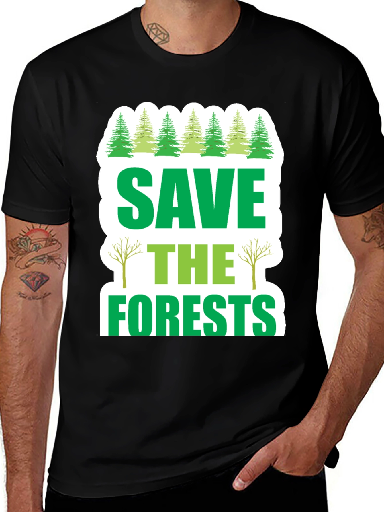 Variant 22 of Save the Forests Graphic T-Shirt - Environmental Tee