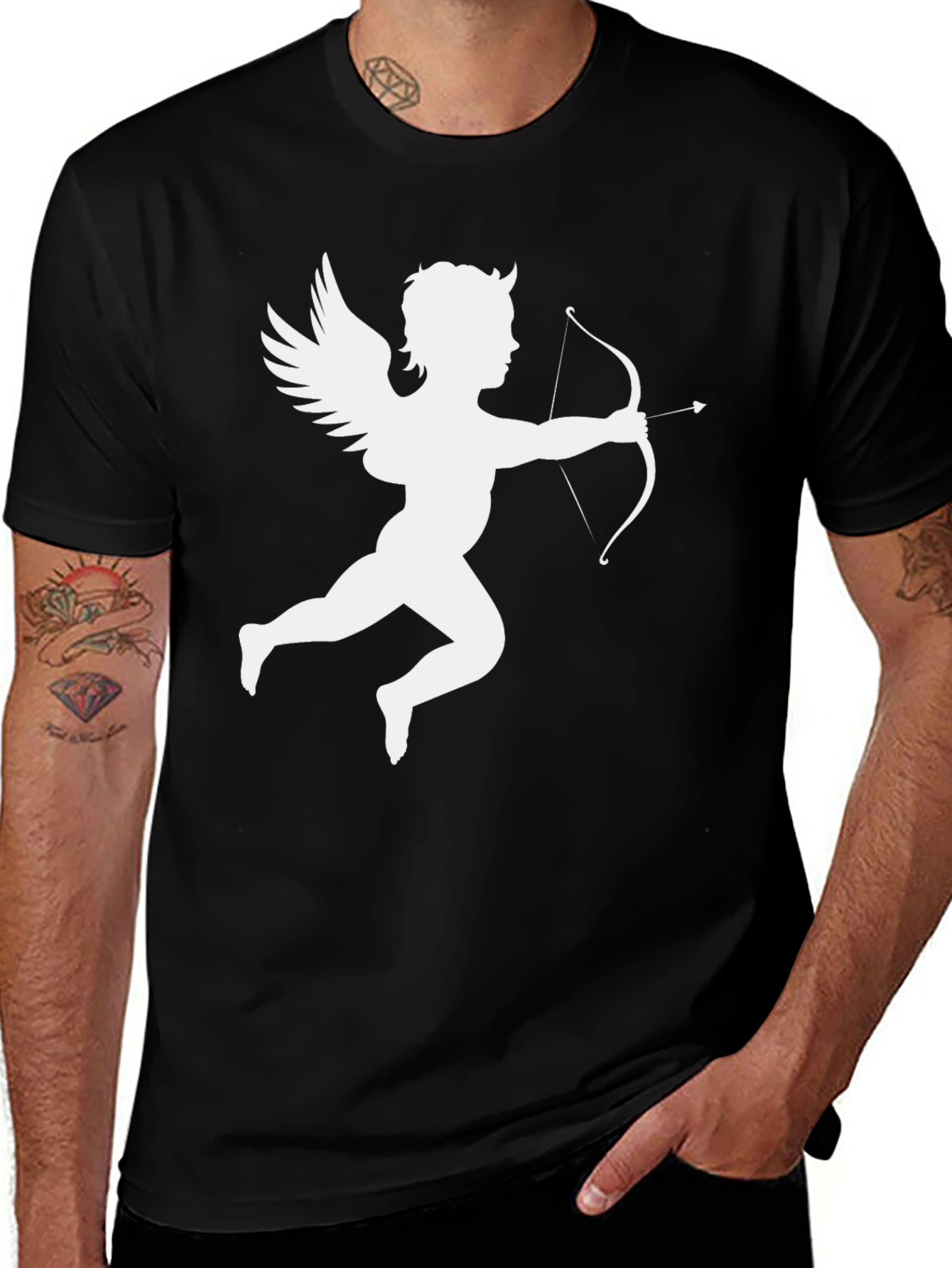 Cupid T-Shirt - Angel with Bow & Arrow Valentine's Day Tee