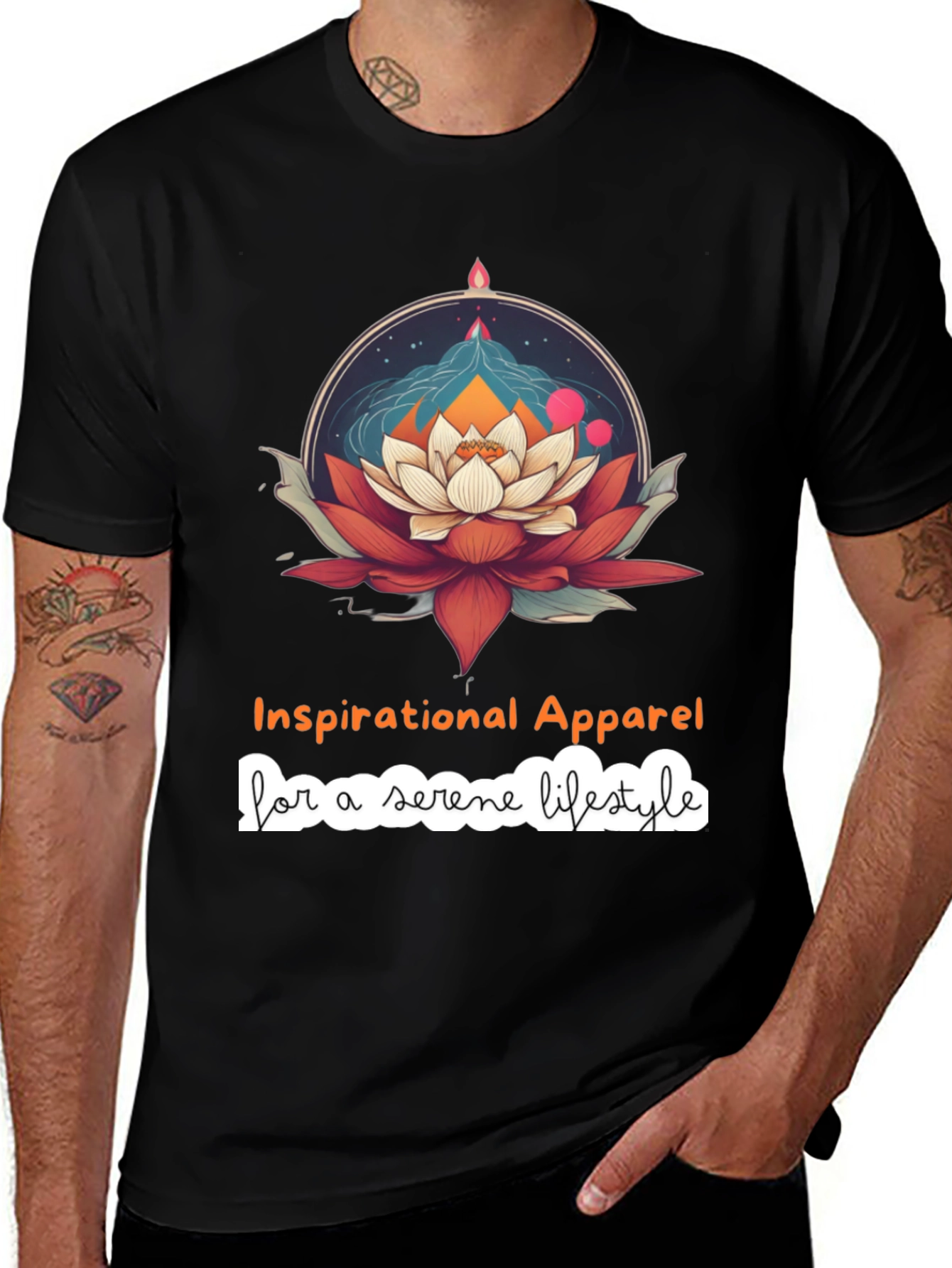 Variant 26 of Serene Lotus Inspirational T-Shirt