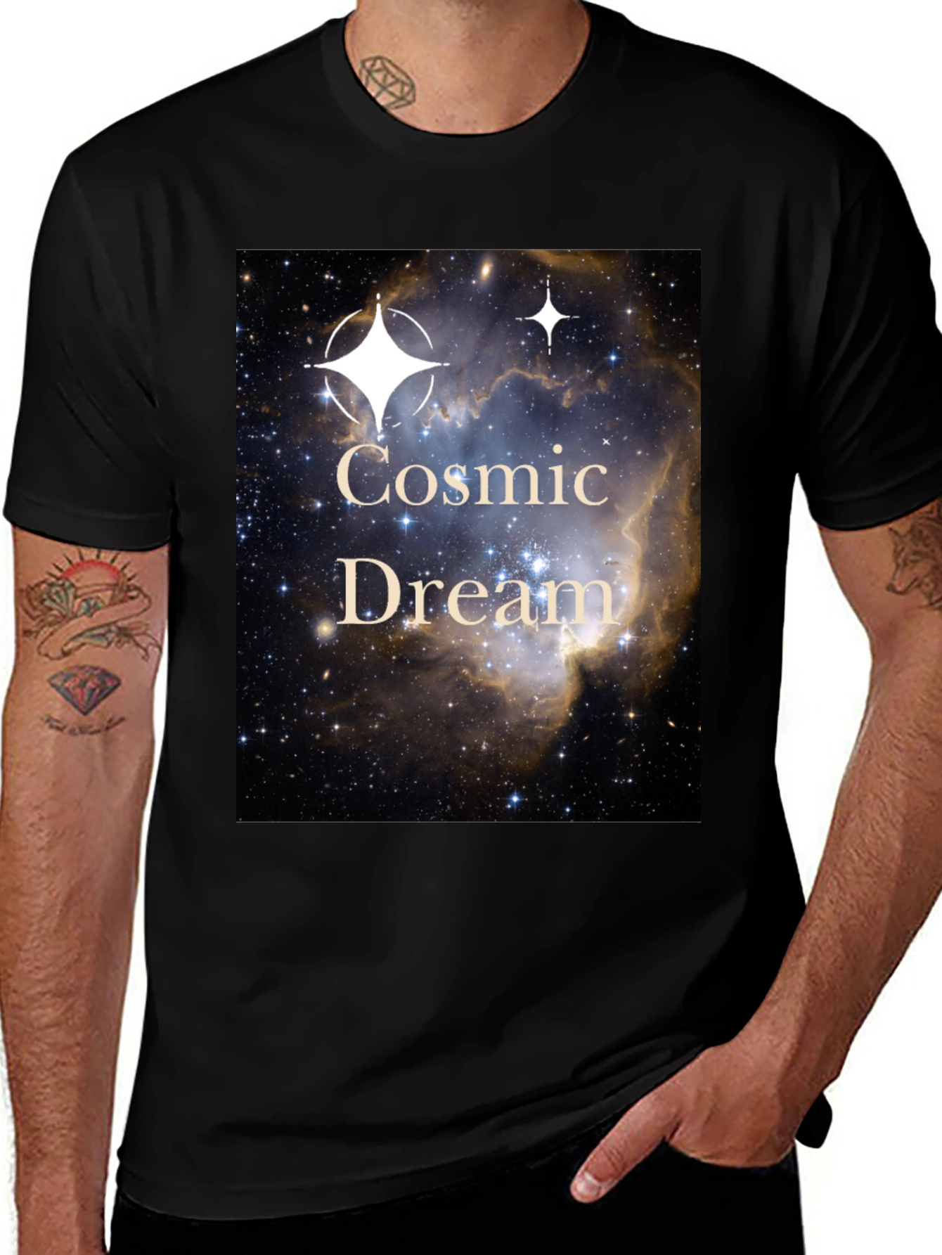Variant 8 of Cosmic Dream Black T-Shirt