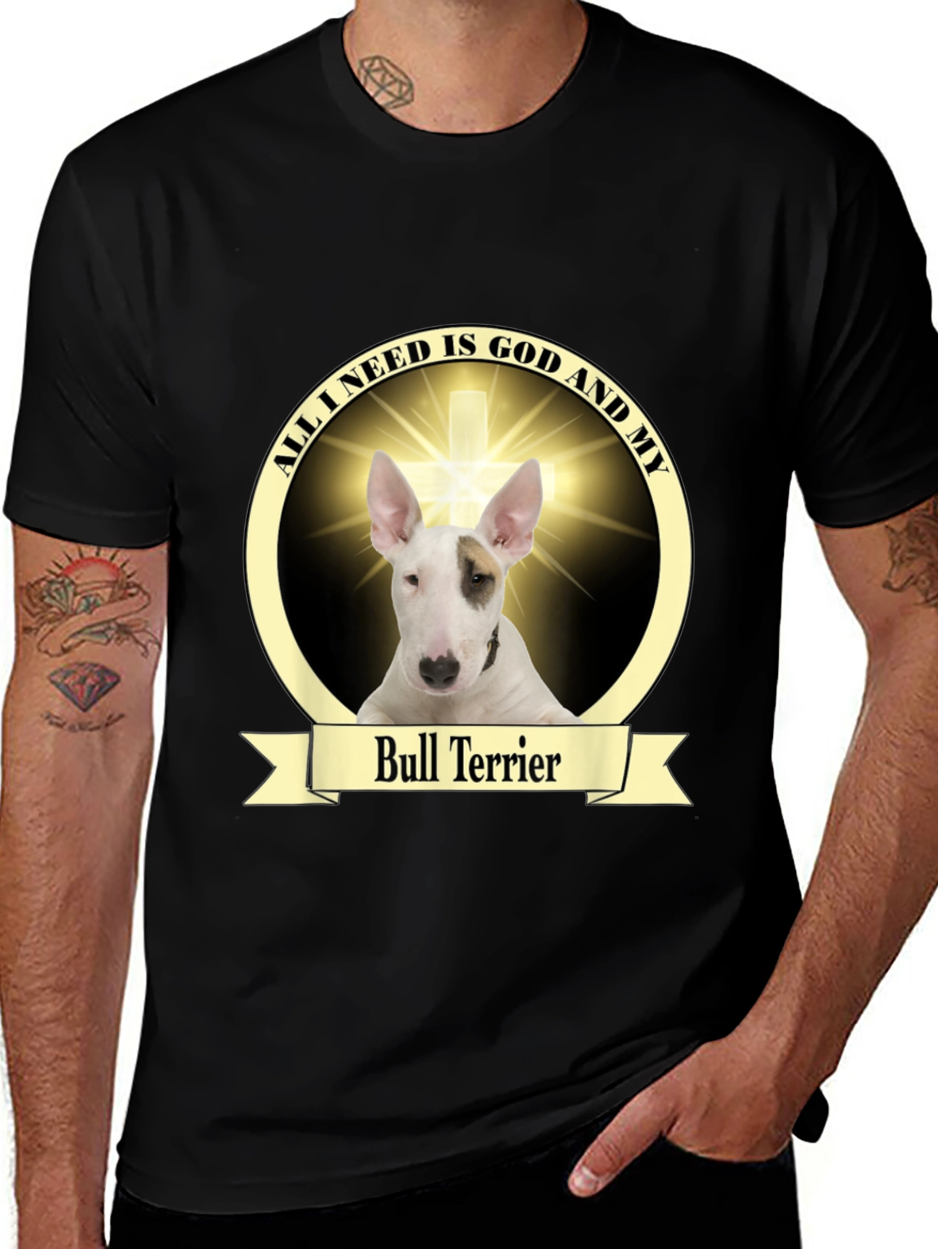 Variant 9 of God and My Bull Terrier T-Shirt