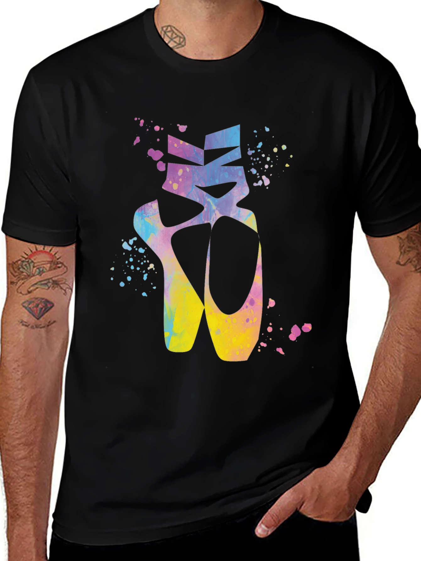 Variant 28 of Watercolor Ballet Shoes Graphic Tee
