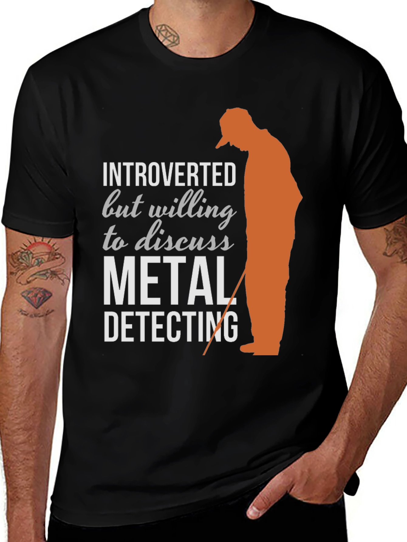 Variant 3 of Introverted Metal Detecting T-Shirt