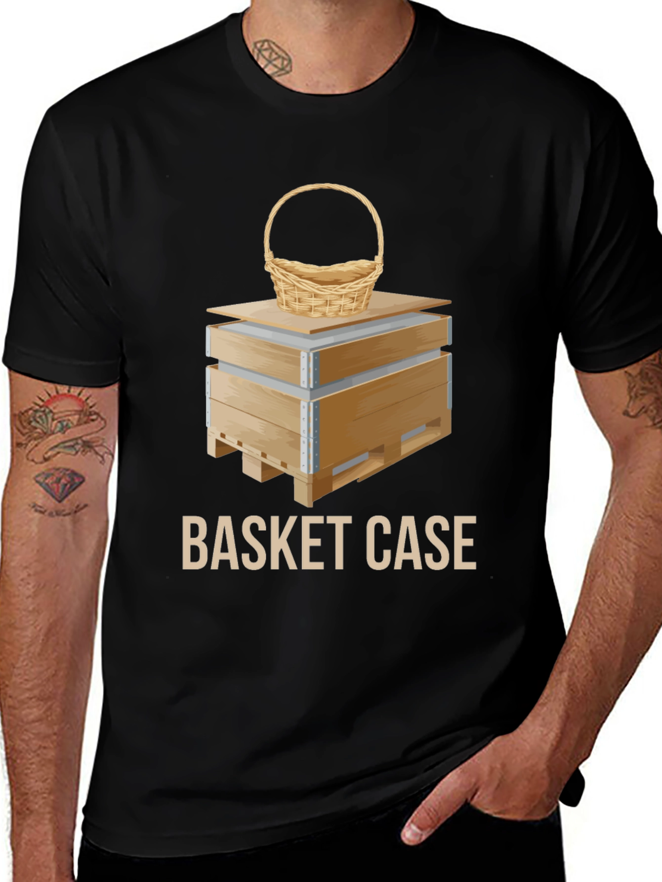 Basket Case T-Shirt - Novelty Graphic Tee