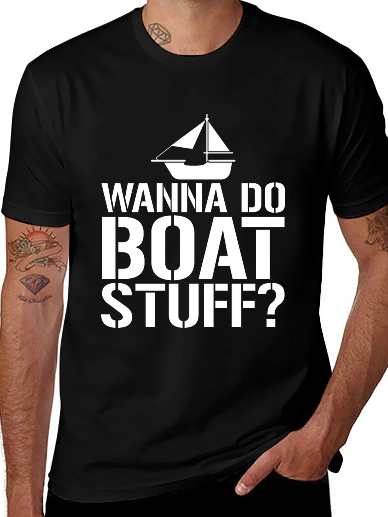 Variant 12 of Wanna Do Boat Stuff? Graphic Tee