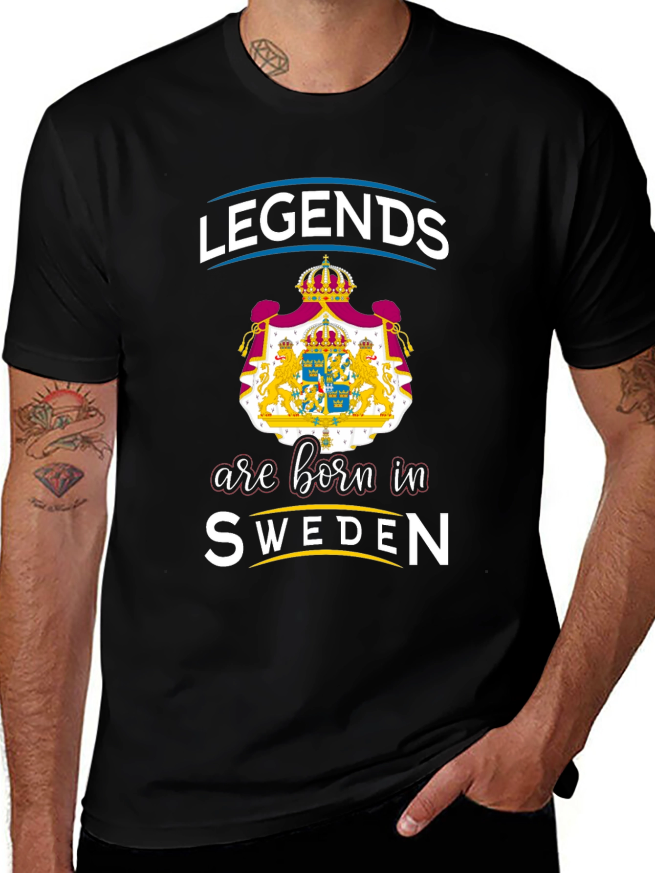 Legends Are Born In Sweden Graphic T-Shirt