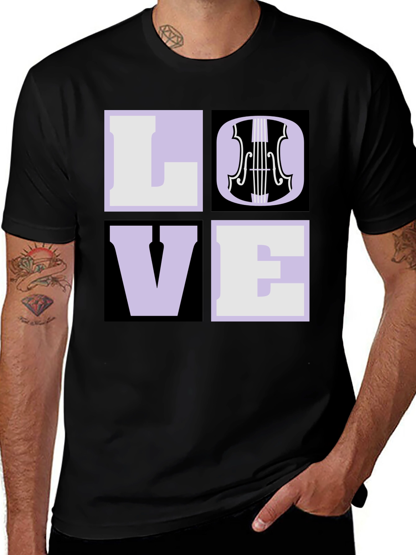 Love Music T-Shirt - Black Graphic Tee