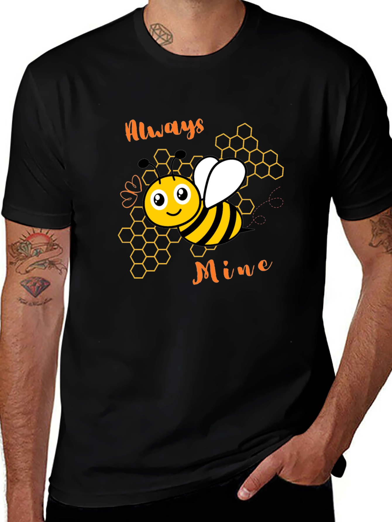 Variant 25 of Always Bee Mine T-Shirt - Cute Honeybee Design
