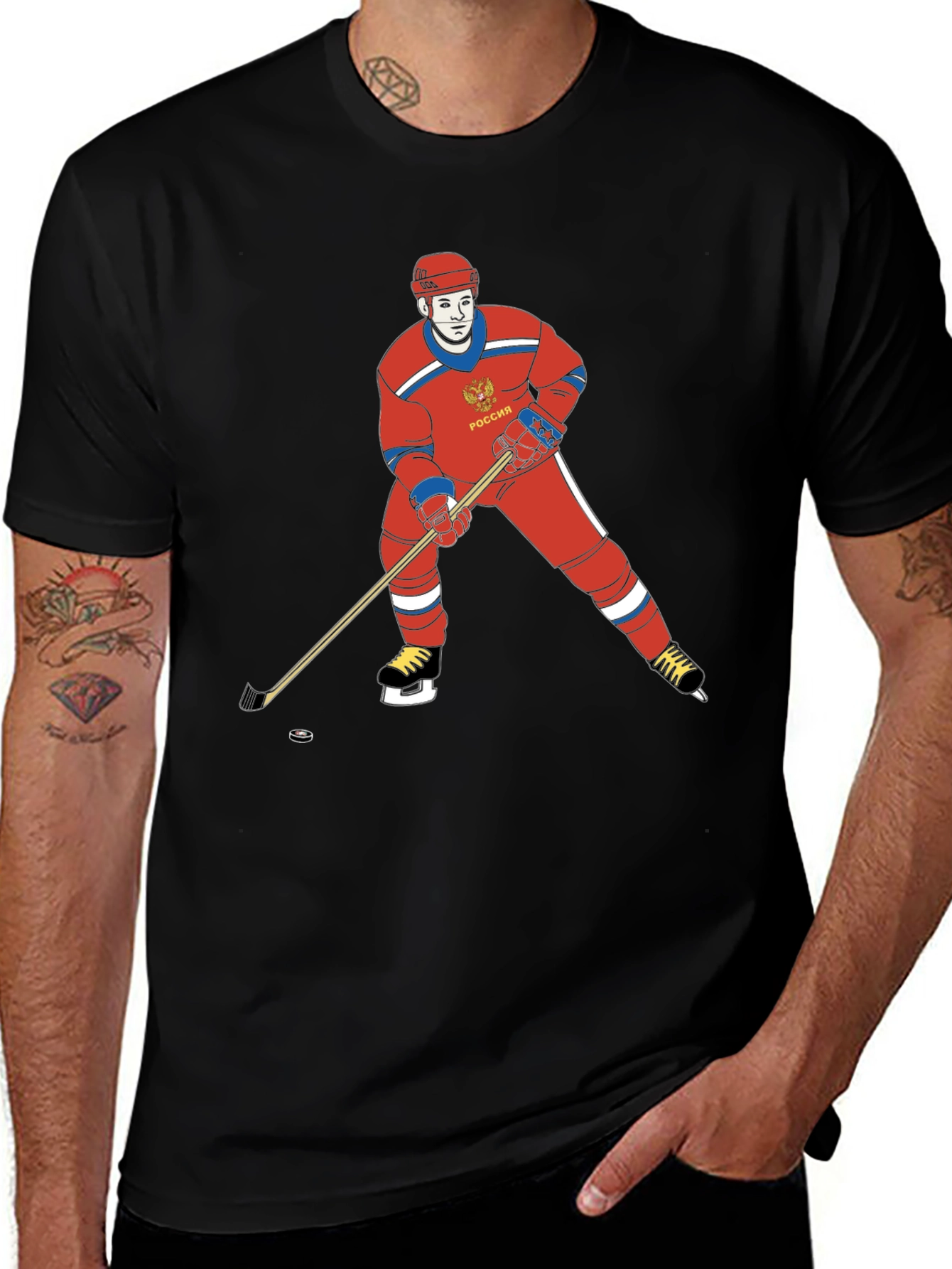 Variant 20 of Russia Hockey T-Shirt - Retro Design