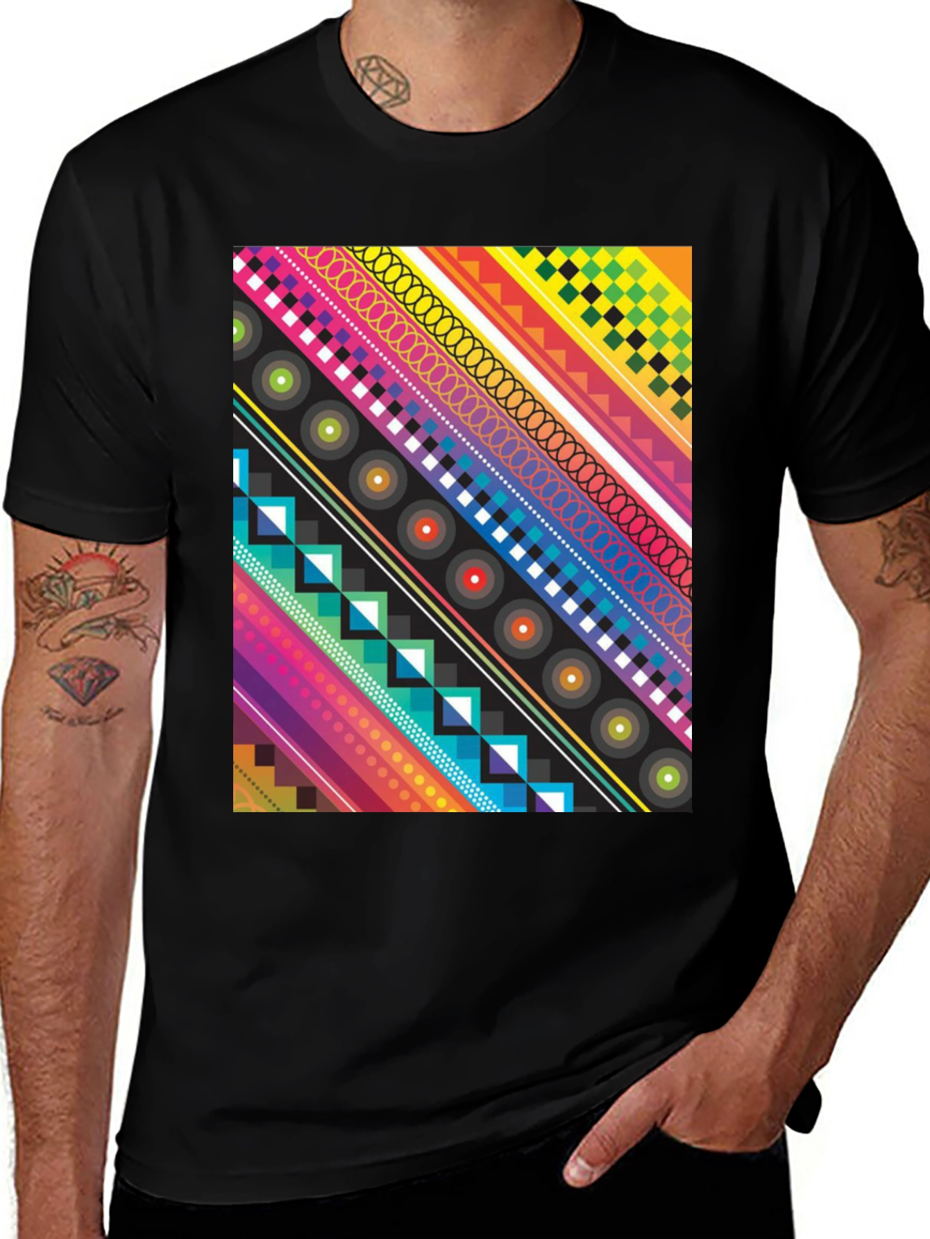 Variant 11 of Bold Geometric Pattern Tee