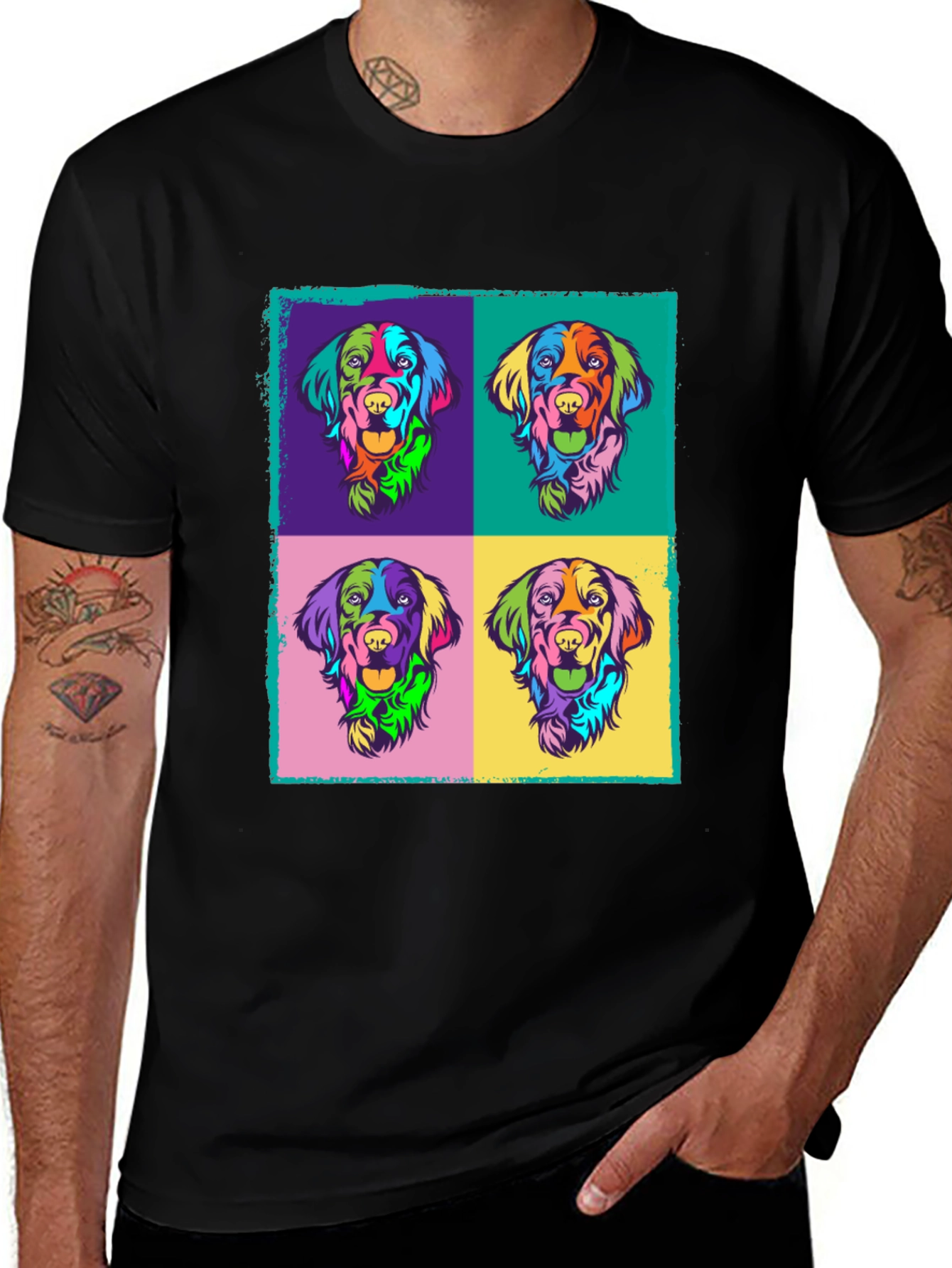 Variant 3 of Pop Art Dog Graphic Tee - Colorful Pet Lover Shirt