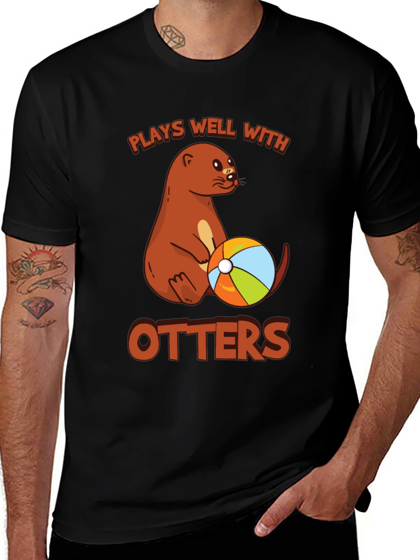 Variant 25 of Plays Well With Otters T-Shirt
