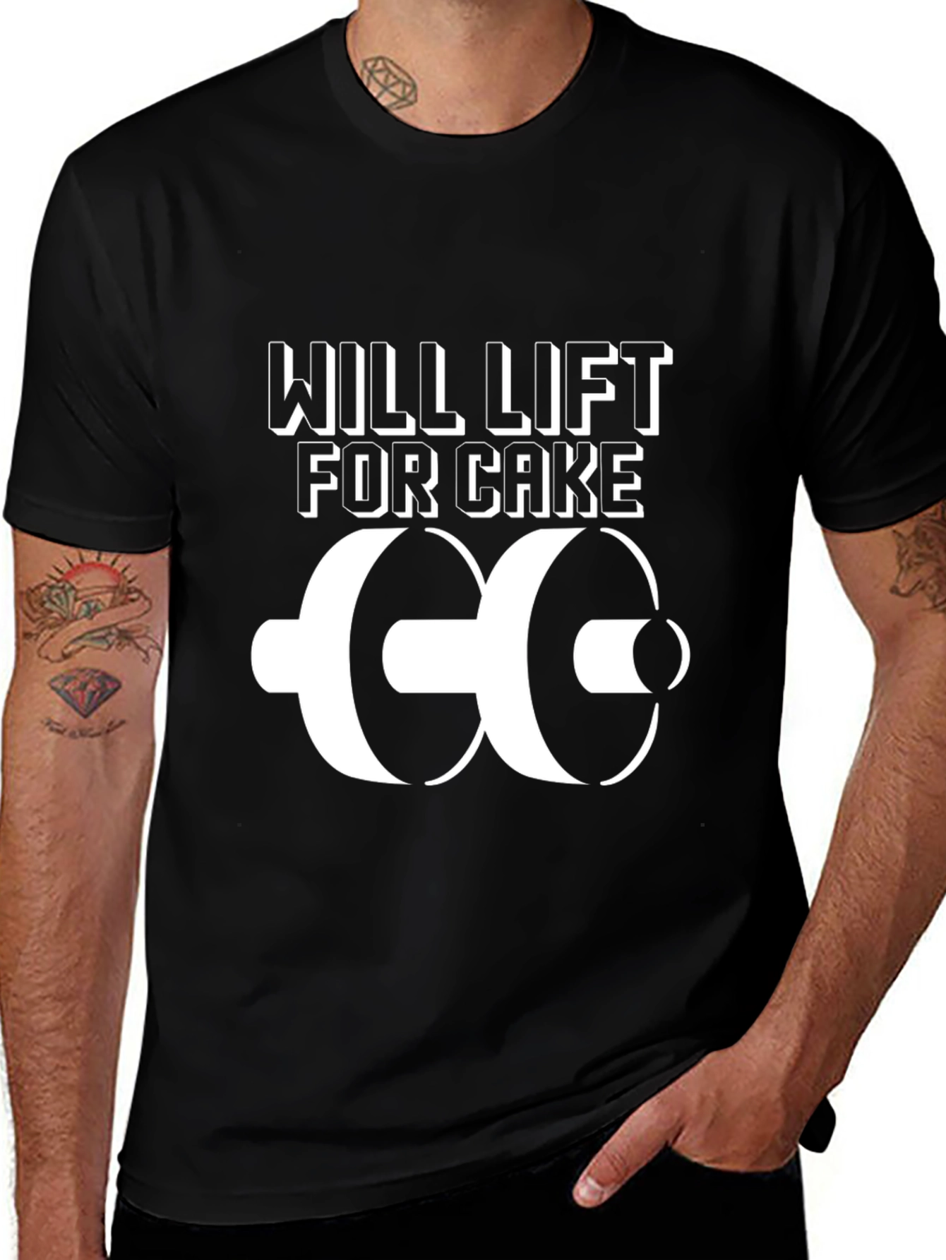 Variant 4 of Will Lift for Cake Graphic T-Shirt