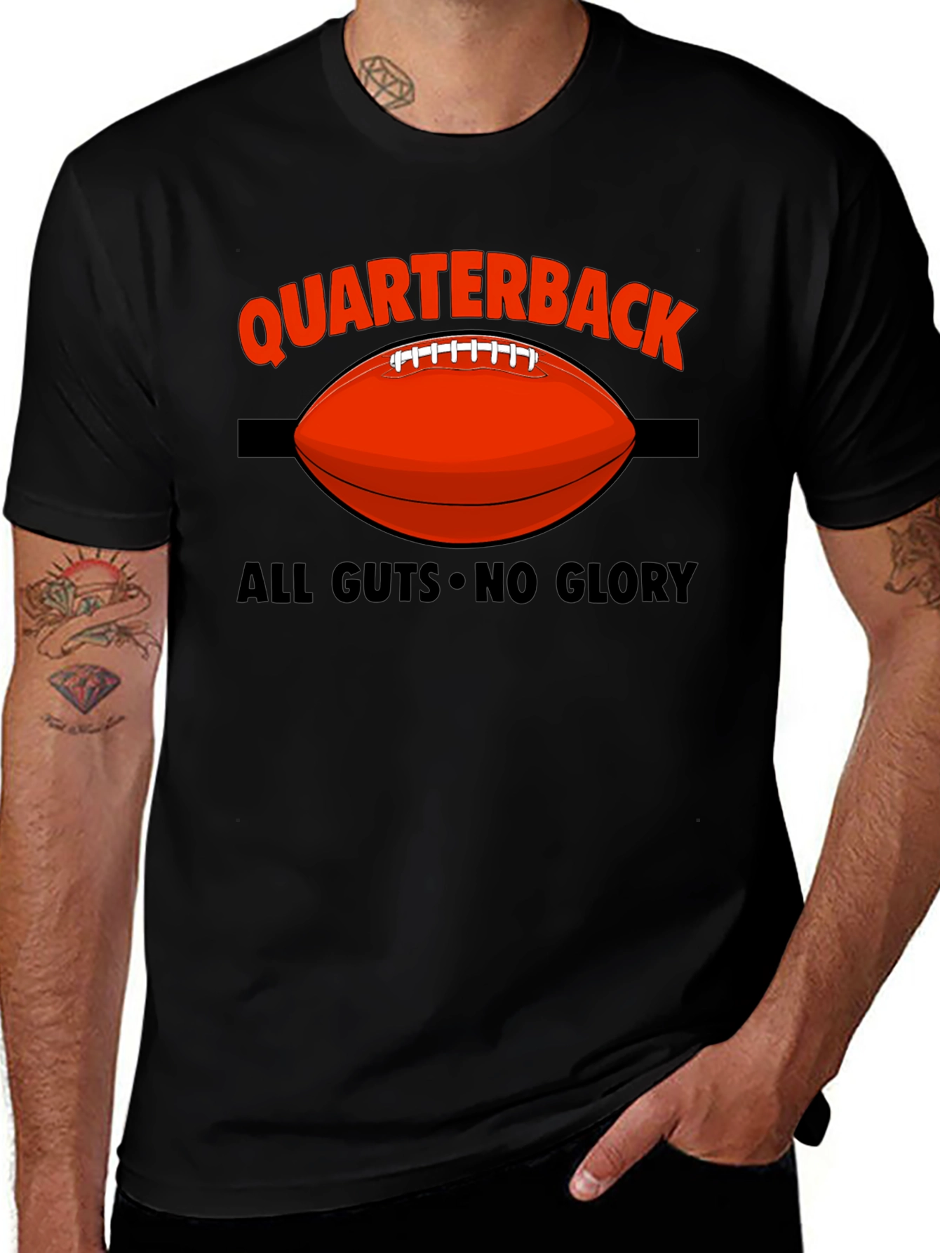 Quarterback All Guts No Glory Graphic T-Shirt