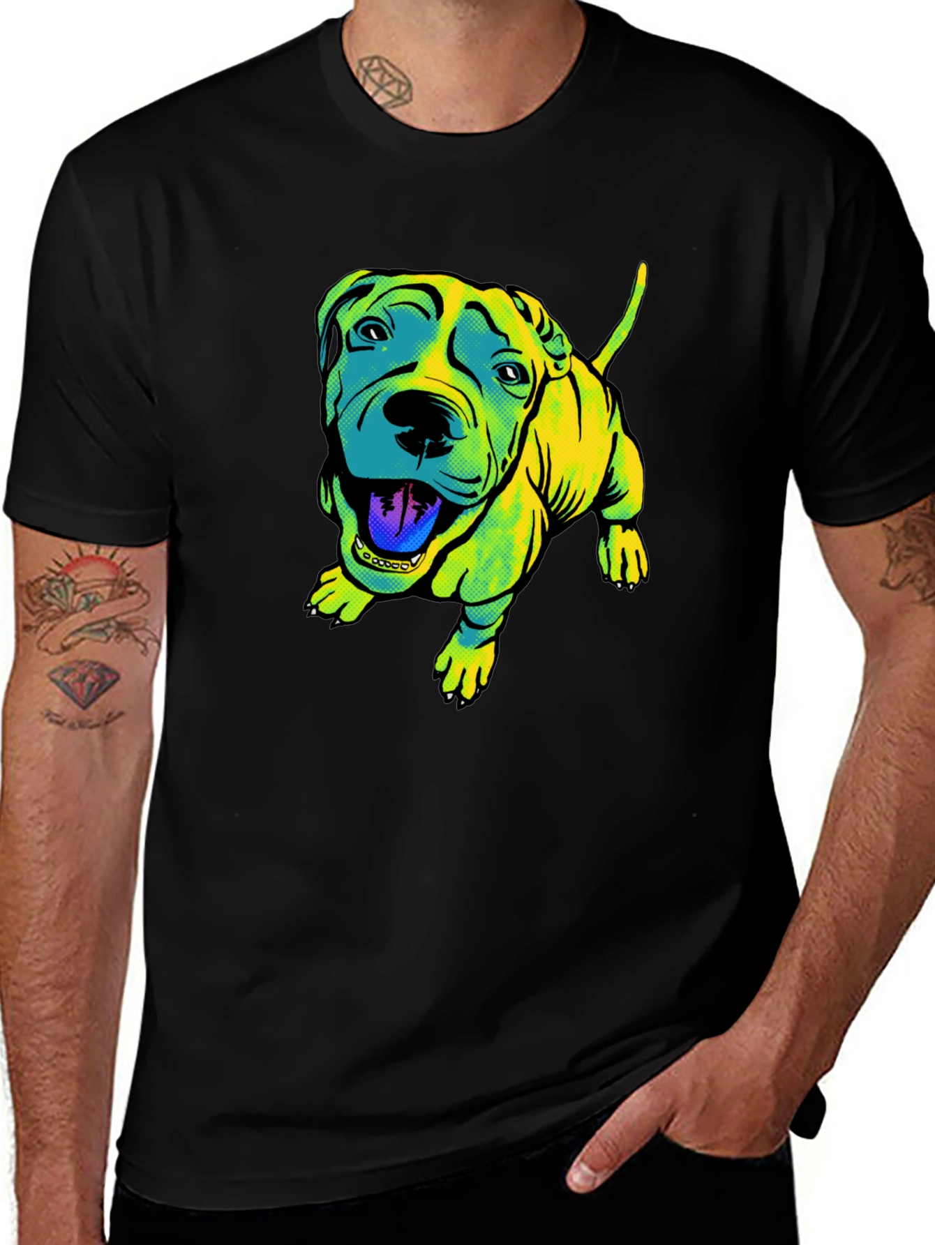 Variant 9 of Dog Graphic T-Shirt - Pop Art Style