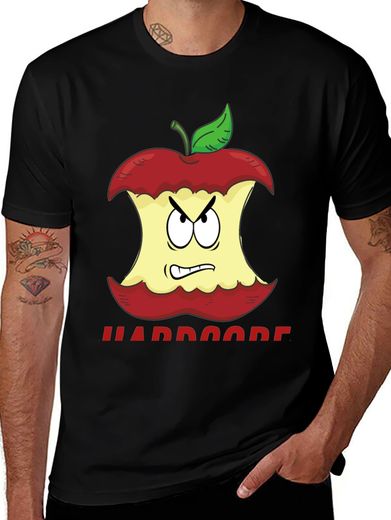 Variant 18 of Hardcore Apple Cartoon Graphic T-Shirt