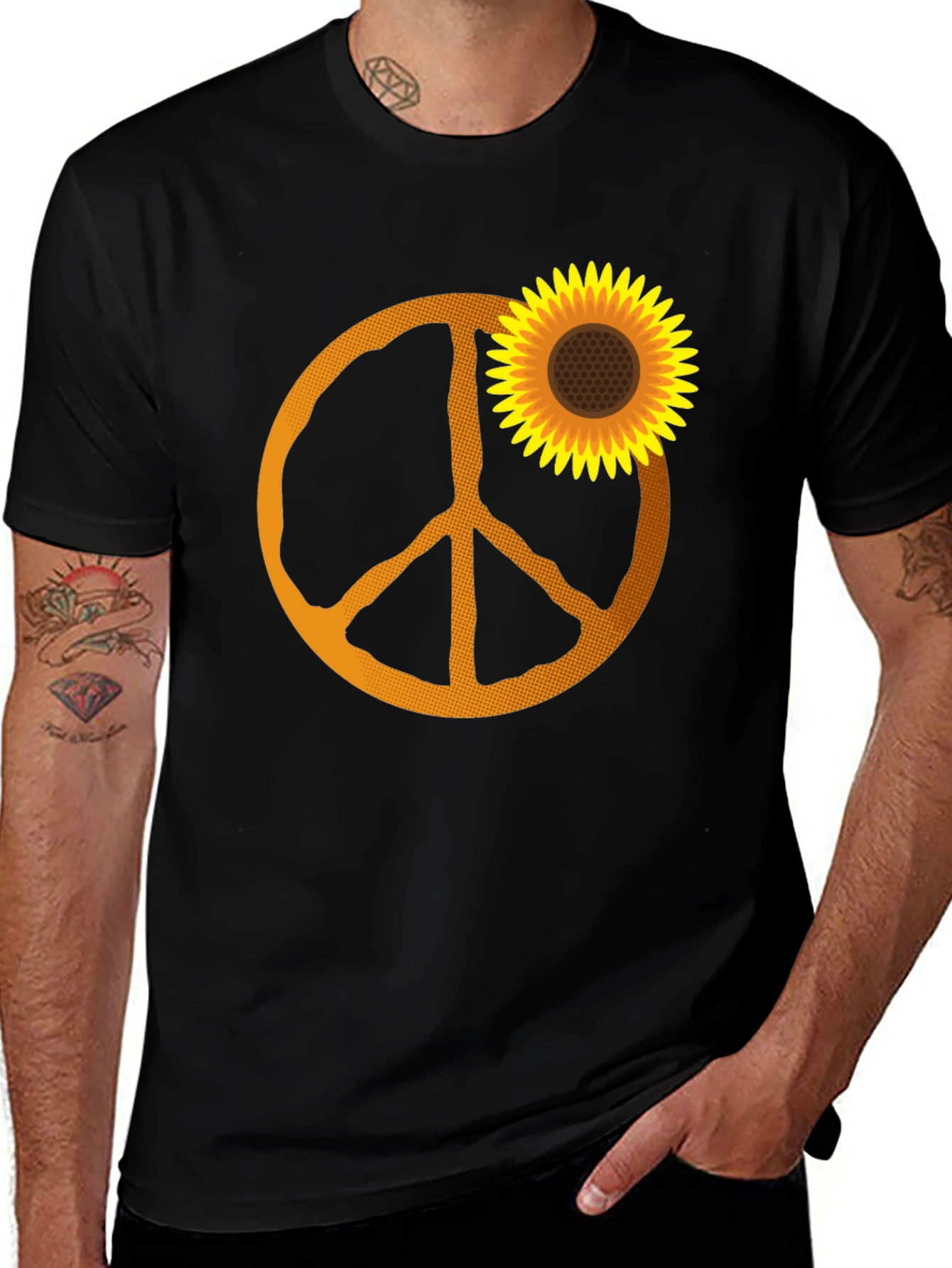 Variant 9 of Sunflower Peace Sign Graphic Tee