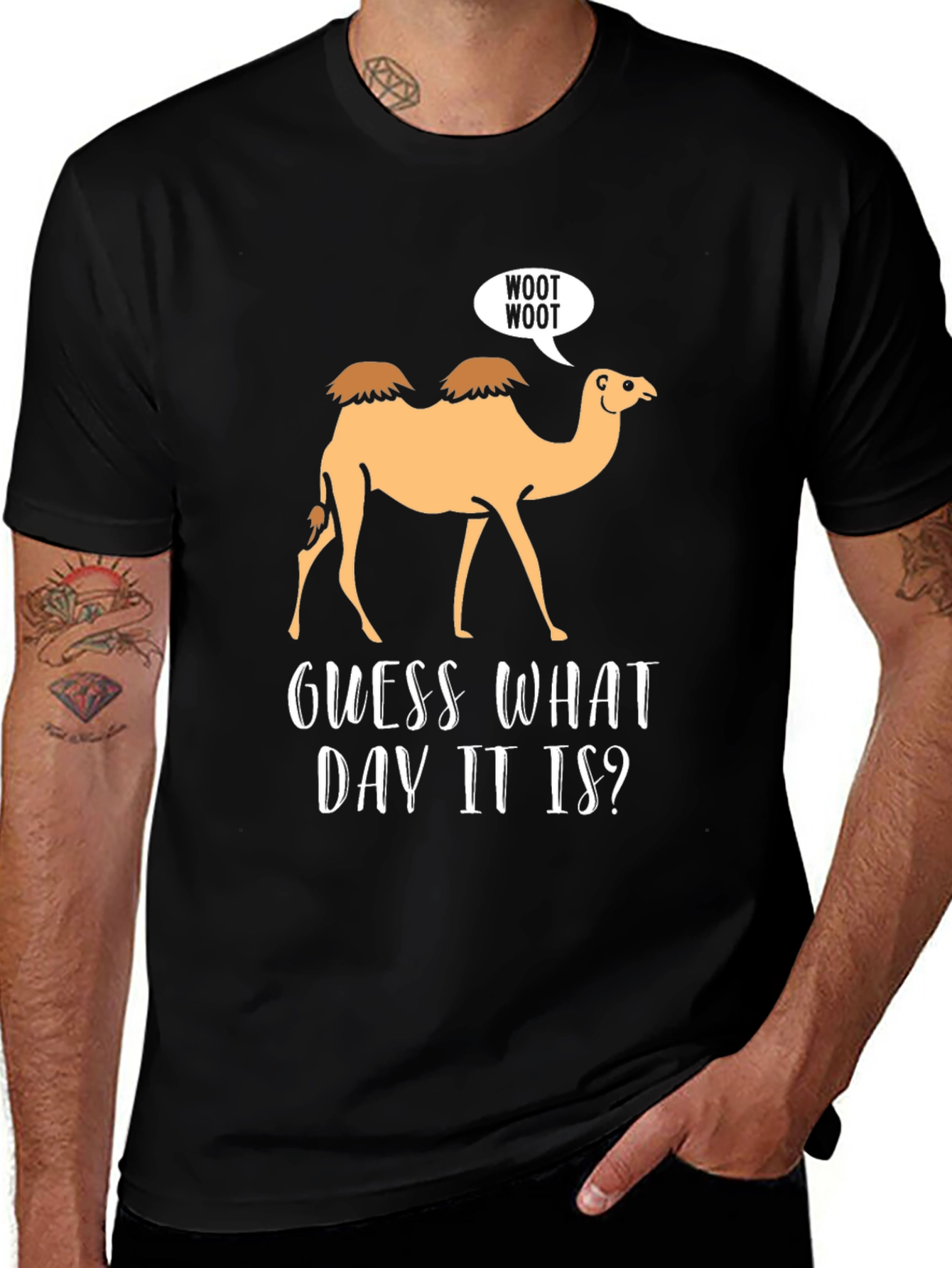 Variant 6 of Guess What Day It Is Camel T-Shirt