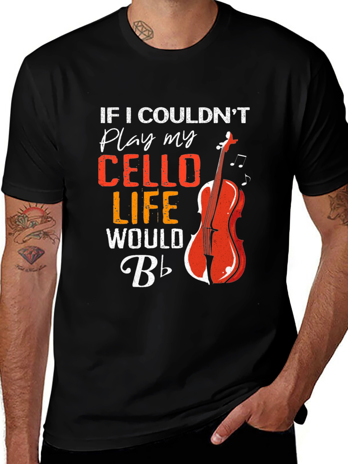 Variant 9 of Cello Player T-Shirt Funny Music Tee