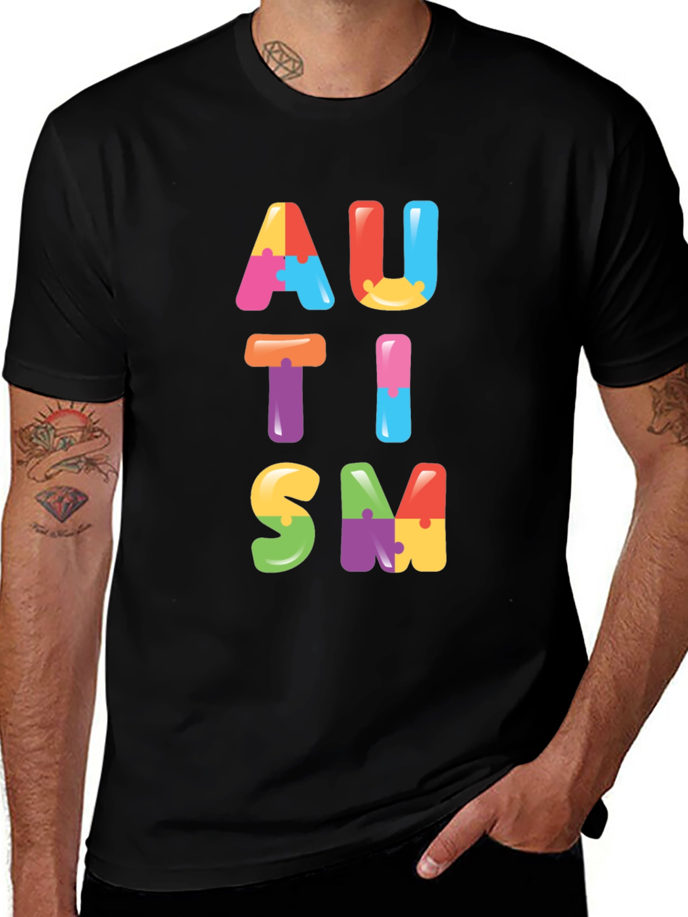 Variant 30 of Autism Awareness Puzzle T-Shirt